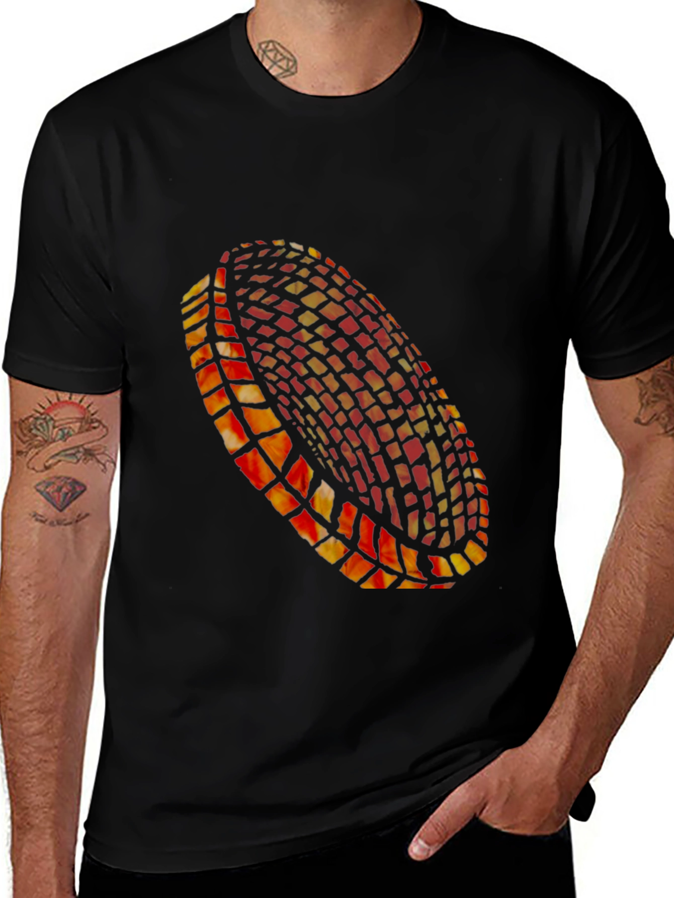 Variant 12 of Abstract Graphic Black T-Shirt