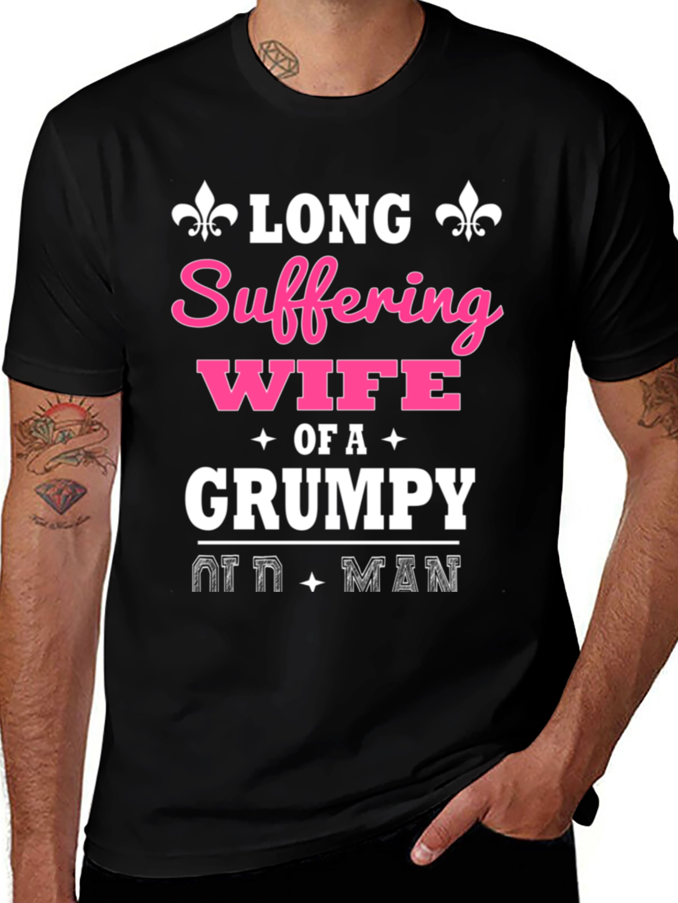 Variant 20 of Funny Wife of Grumpy Old Man Novelty Graphic T-Shirt