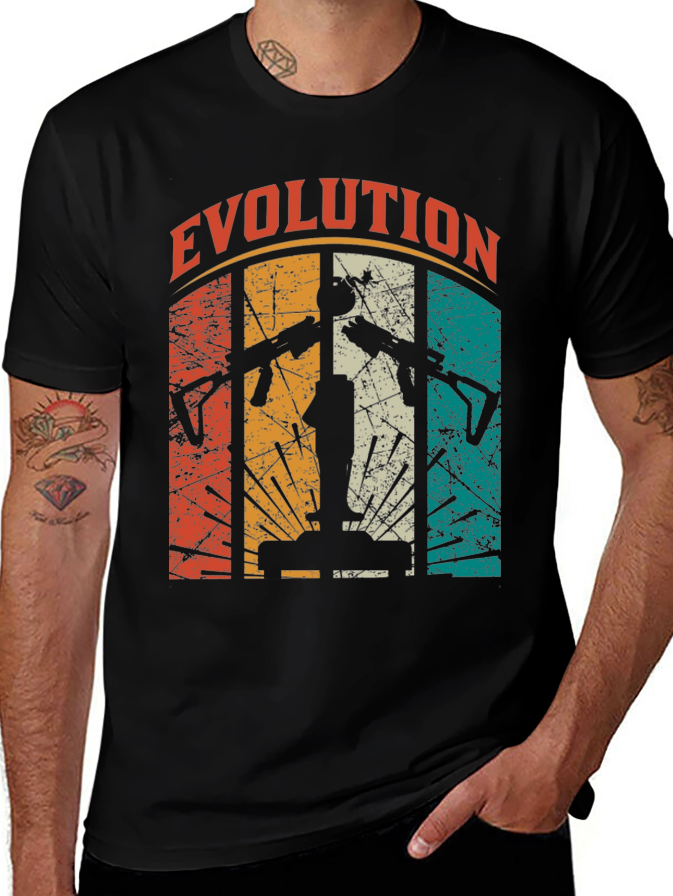 Variant 24 of Evolution Go-Kart T-Shirt - Retro Style