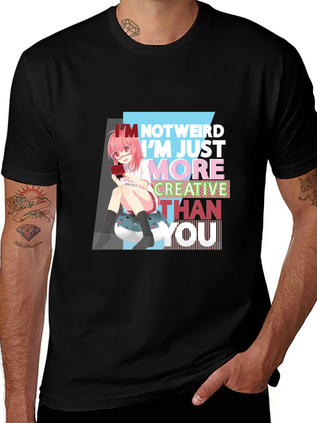 Variant 22 of I'm Not Weird T-Shirt - Anime Girl Graphic Tee
