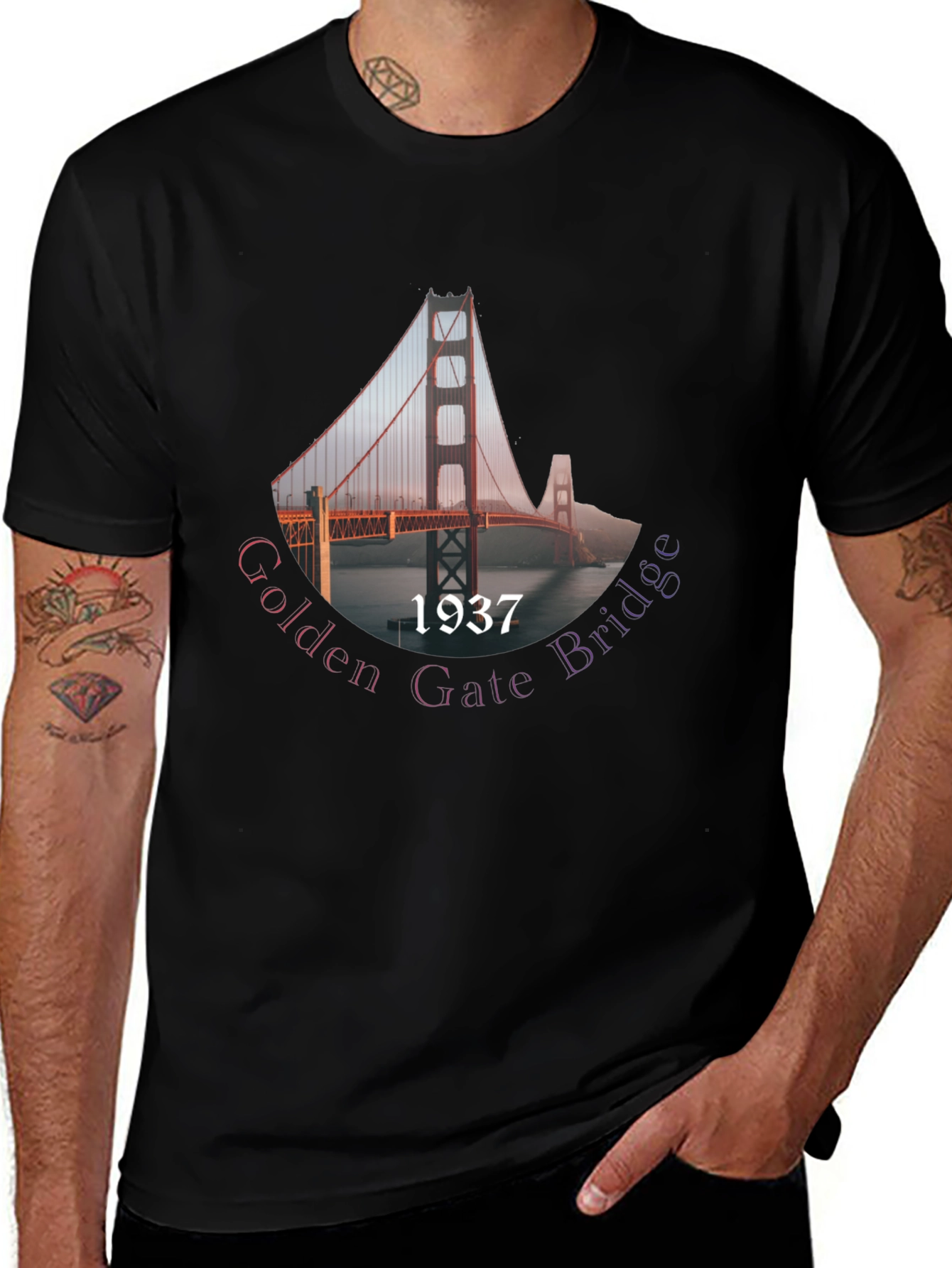Golden Gate Bridge 1937 Black T-Shirt