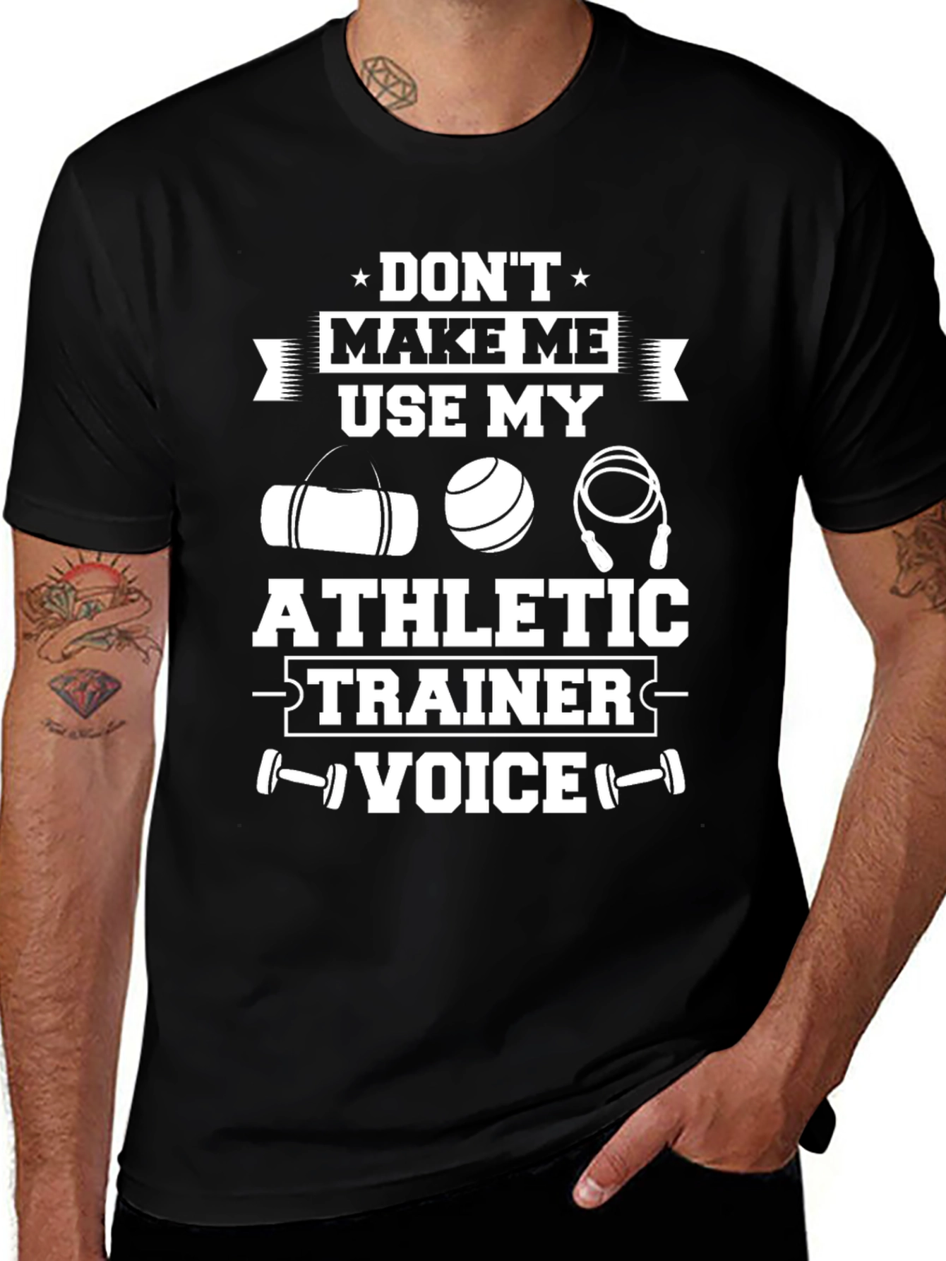 Variant 25 of Athletic Trainer Voice T-Shirt - Funny Workout Tee