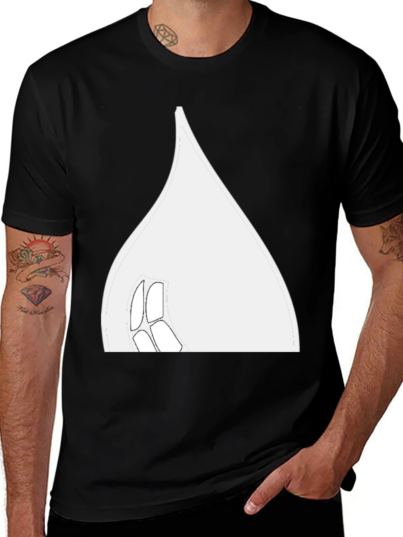 Variant 25 of Unique Graphic Print Black T-Shirt