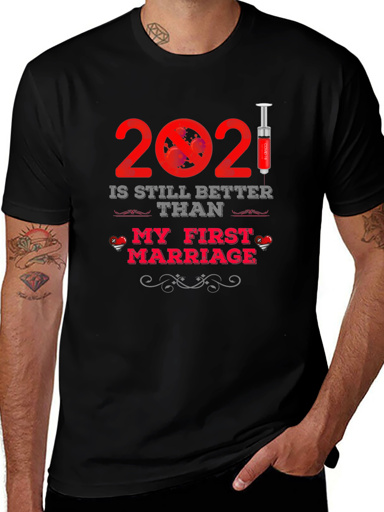 Variant 17 of Funny 2021 First Marriage Black Novelty T-Shirt