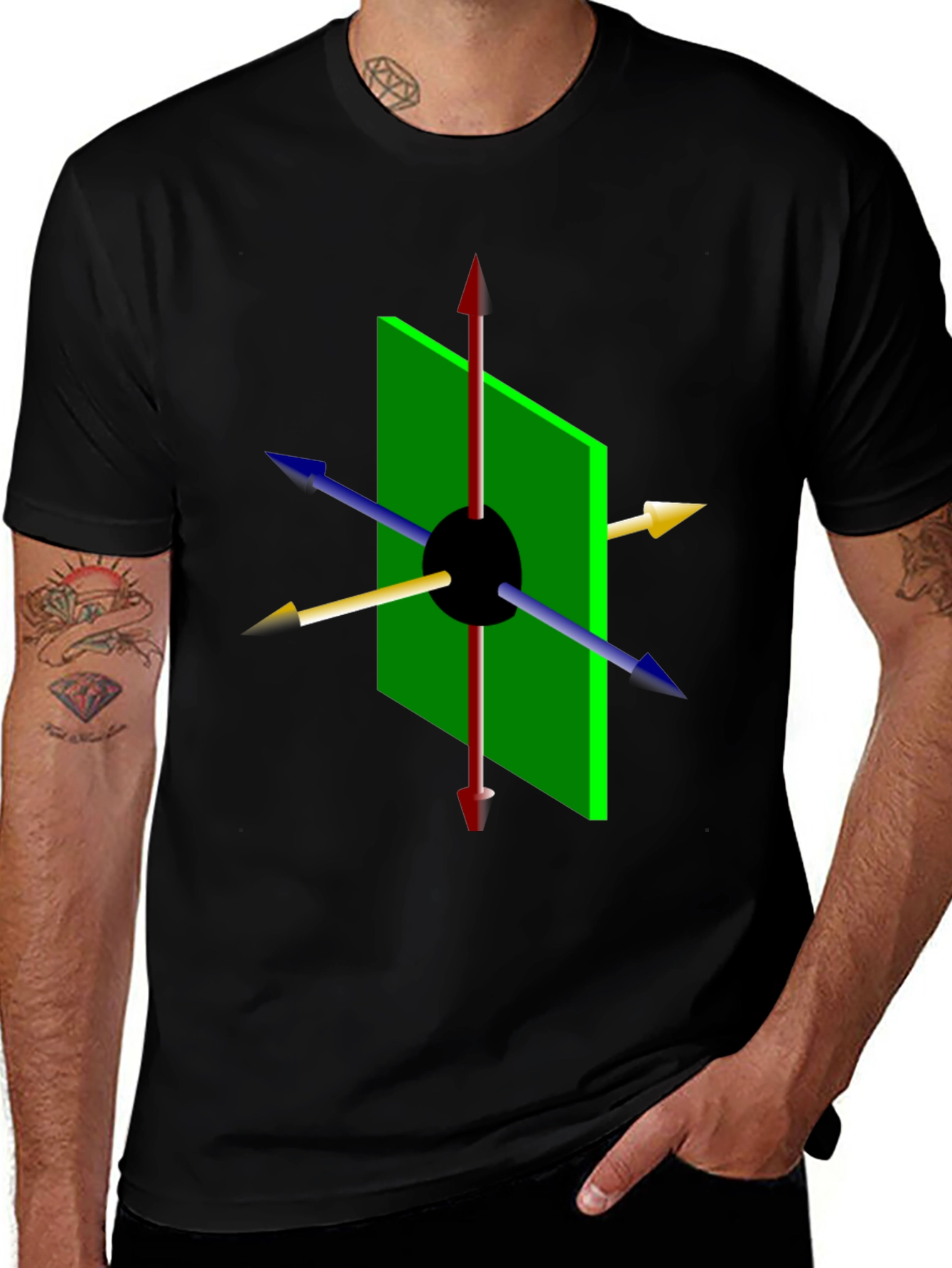 Geometric Arrow Graphic Tee - Modern Style