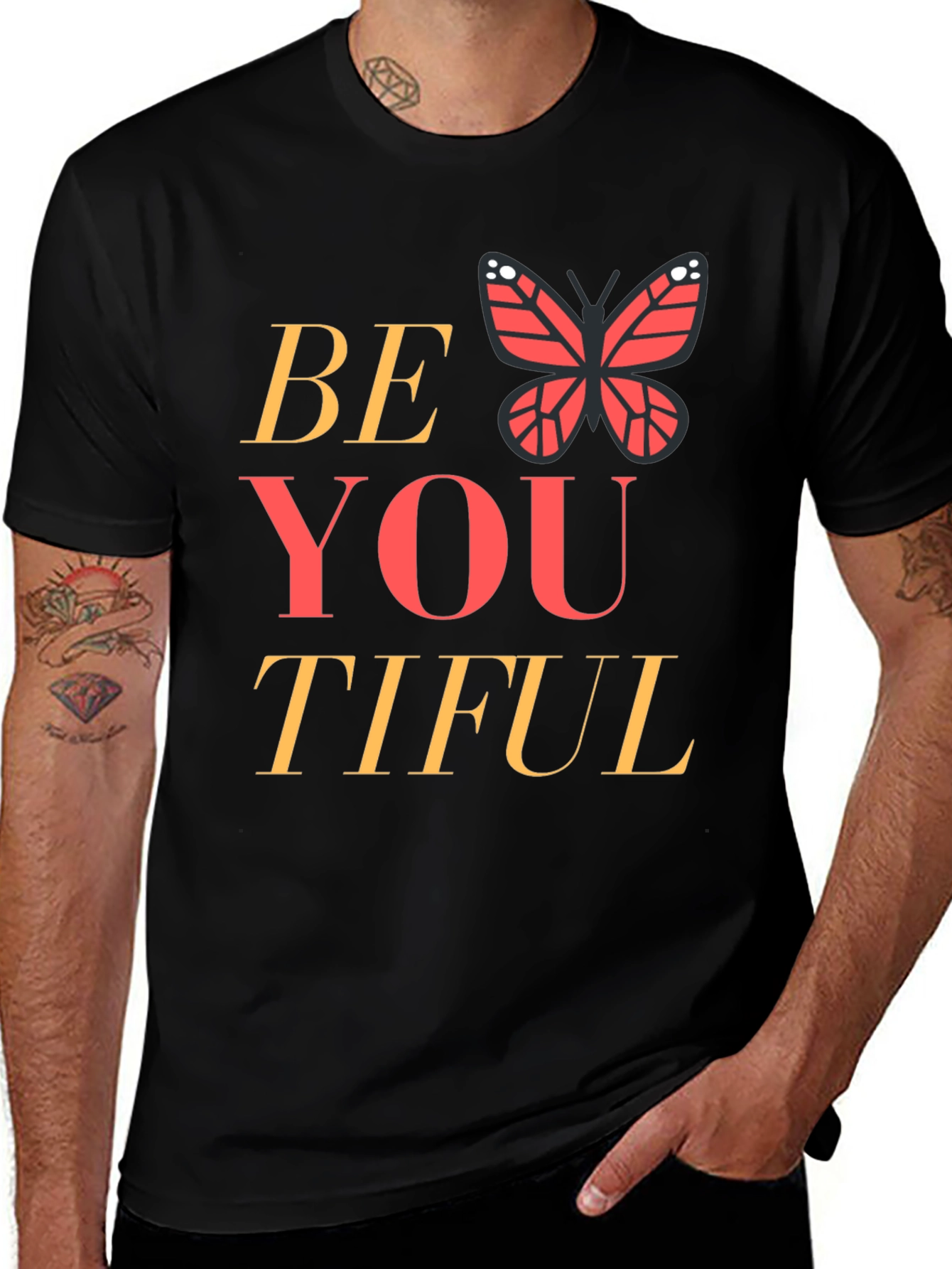 Variant 20 of BeYOUtiful Graphic T-Shirt - Butterfly Design