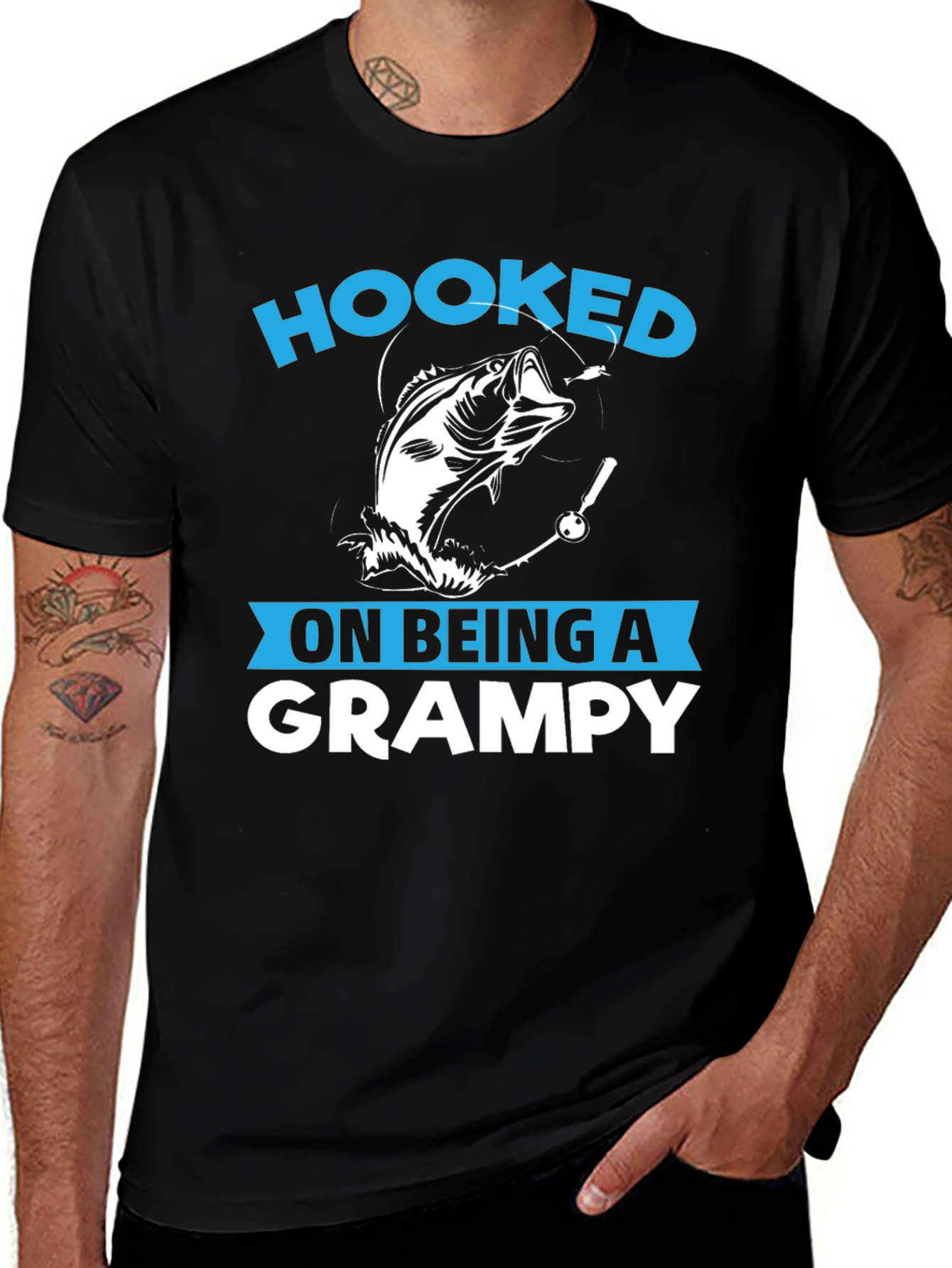 Variant 12 of Hooked on Being a Grampy T-Shirt