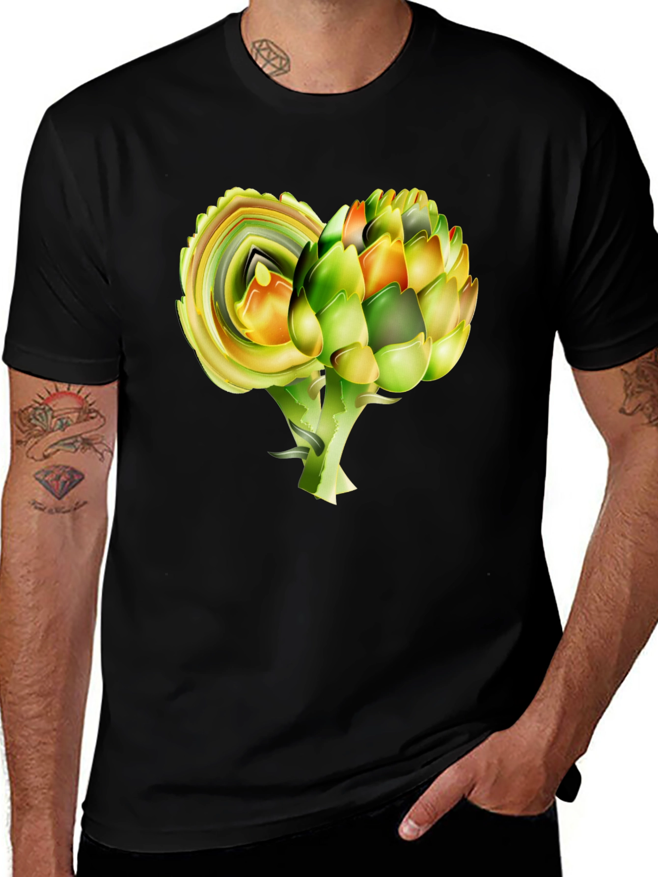 Variant 10 of Artichoke Graphic Black T-Shirt