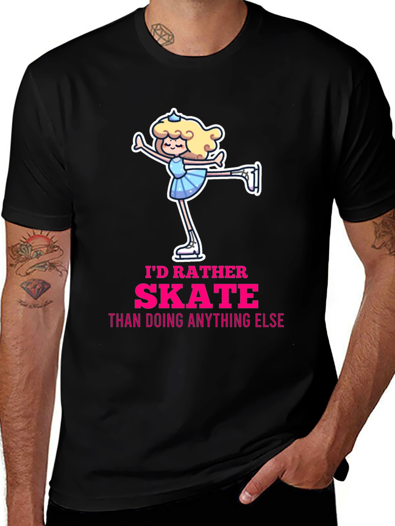 Variant 6 of I'd Rather Skate T-Shirt - Figure Skating Gift