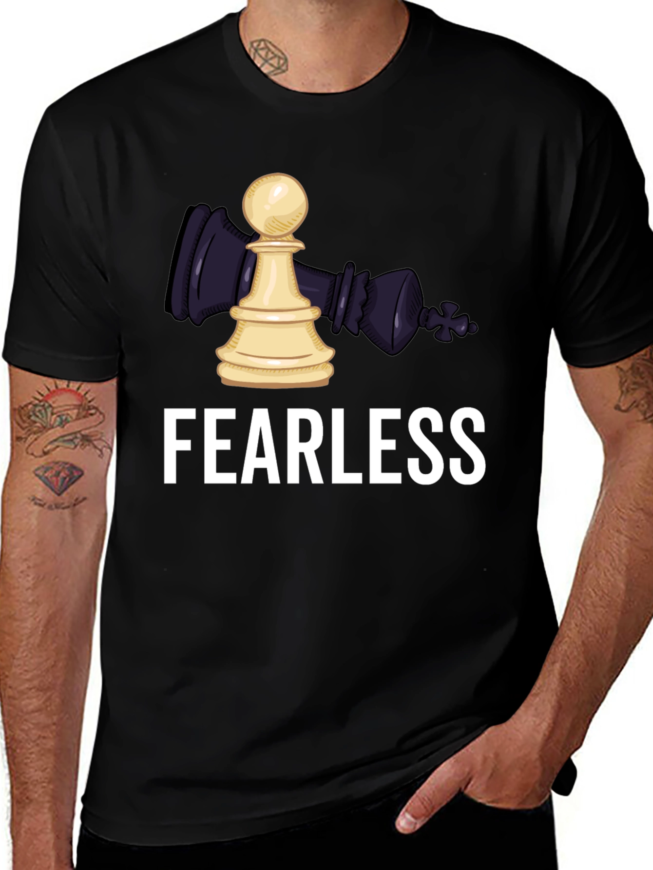 Variant 8 of Fearless Chess Graphic T-Shirt