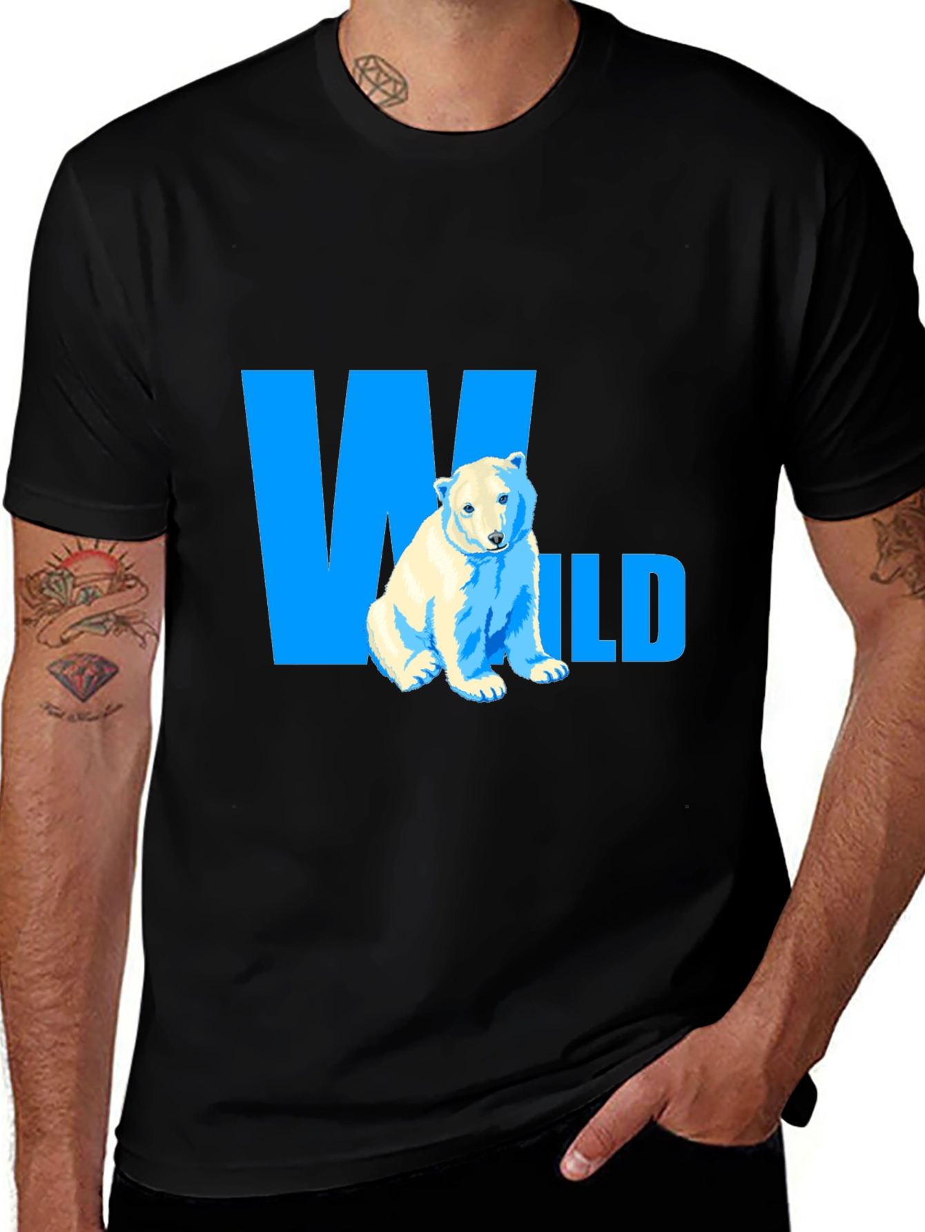 Variant 23 of Wild Polar Bear Graphic Tee