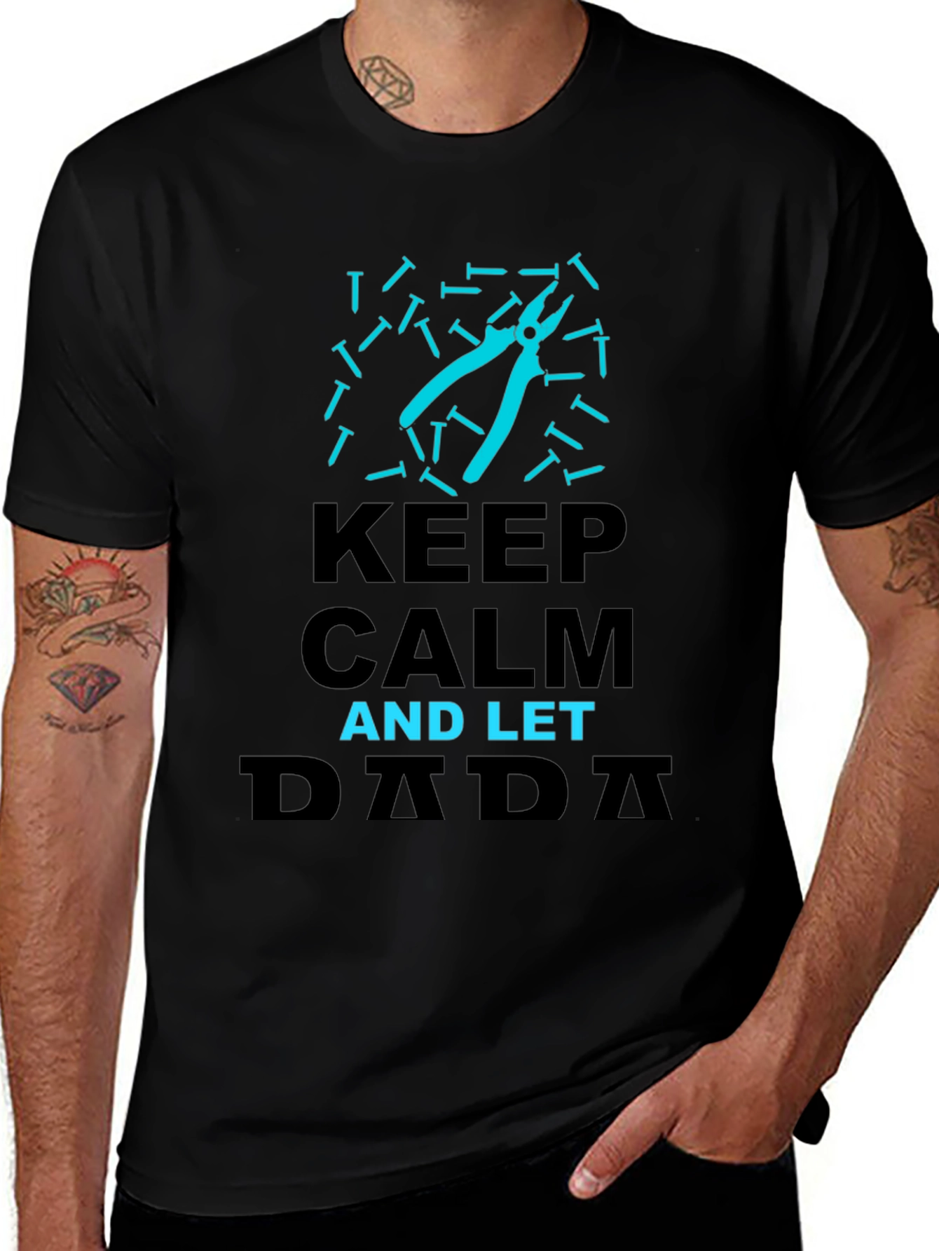 Variant 19 of Keep Calm and Let Dada Handle It Graphic Tee