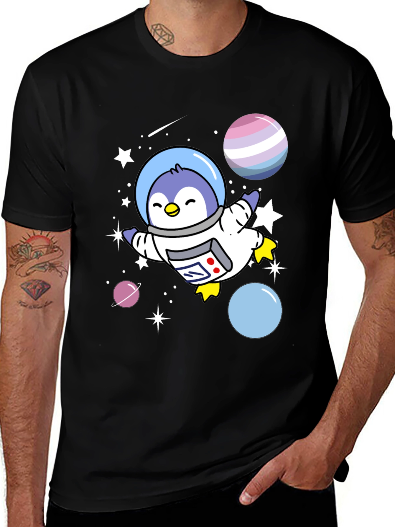 Variant 27 of Space Penguin Graphic Tee