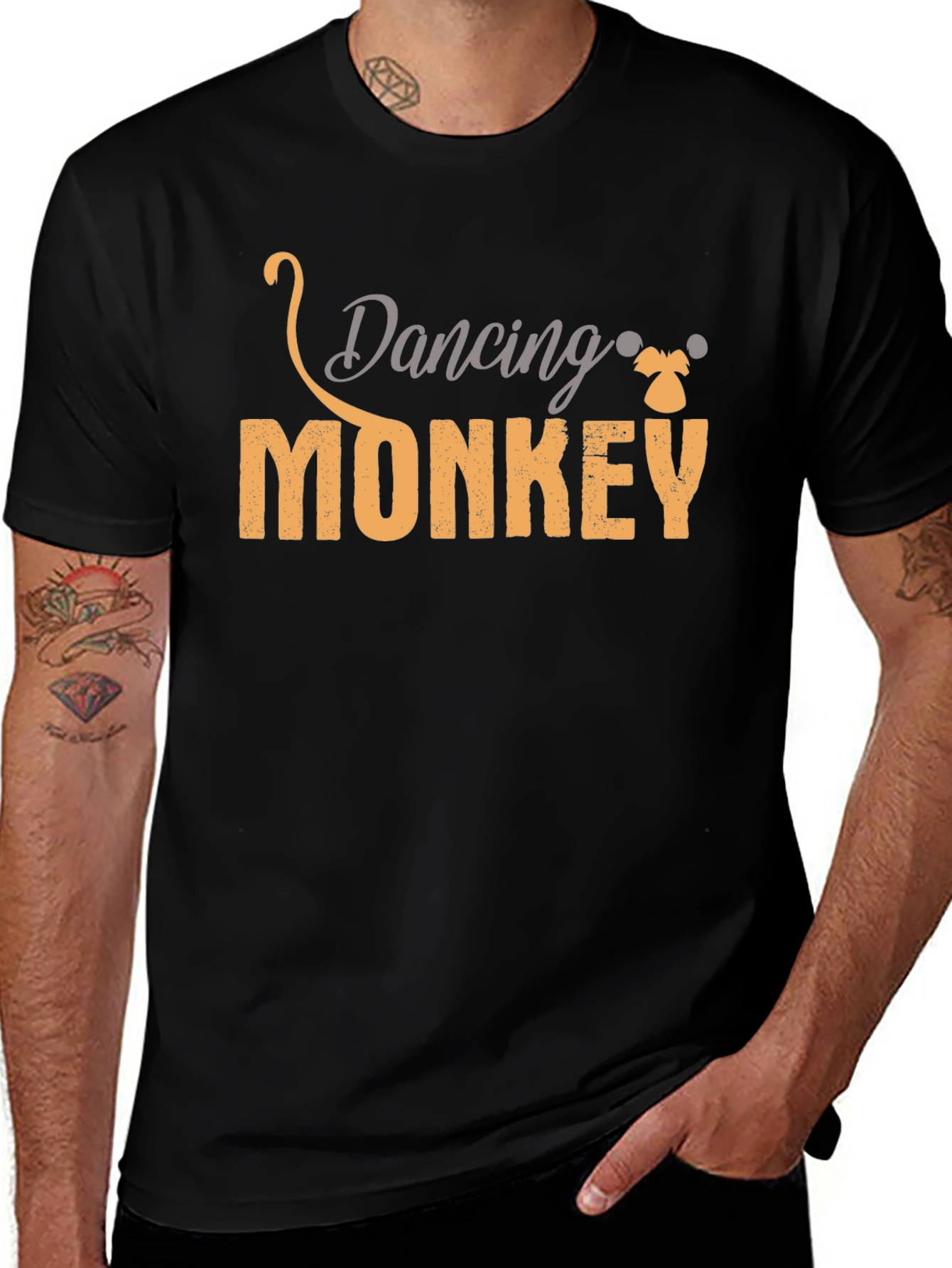 Variant 26 of Dancing Monkey Black T-Shirt