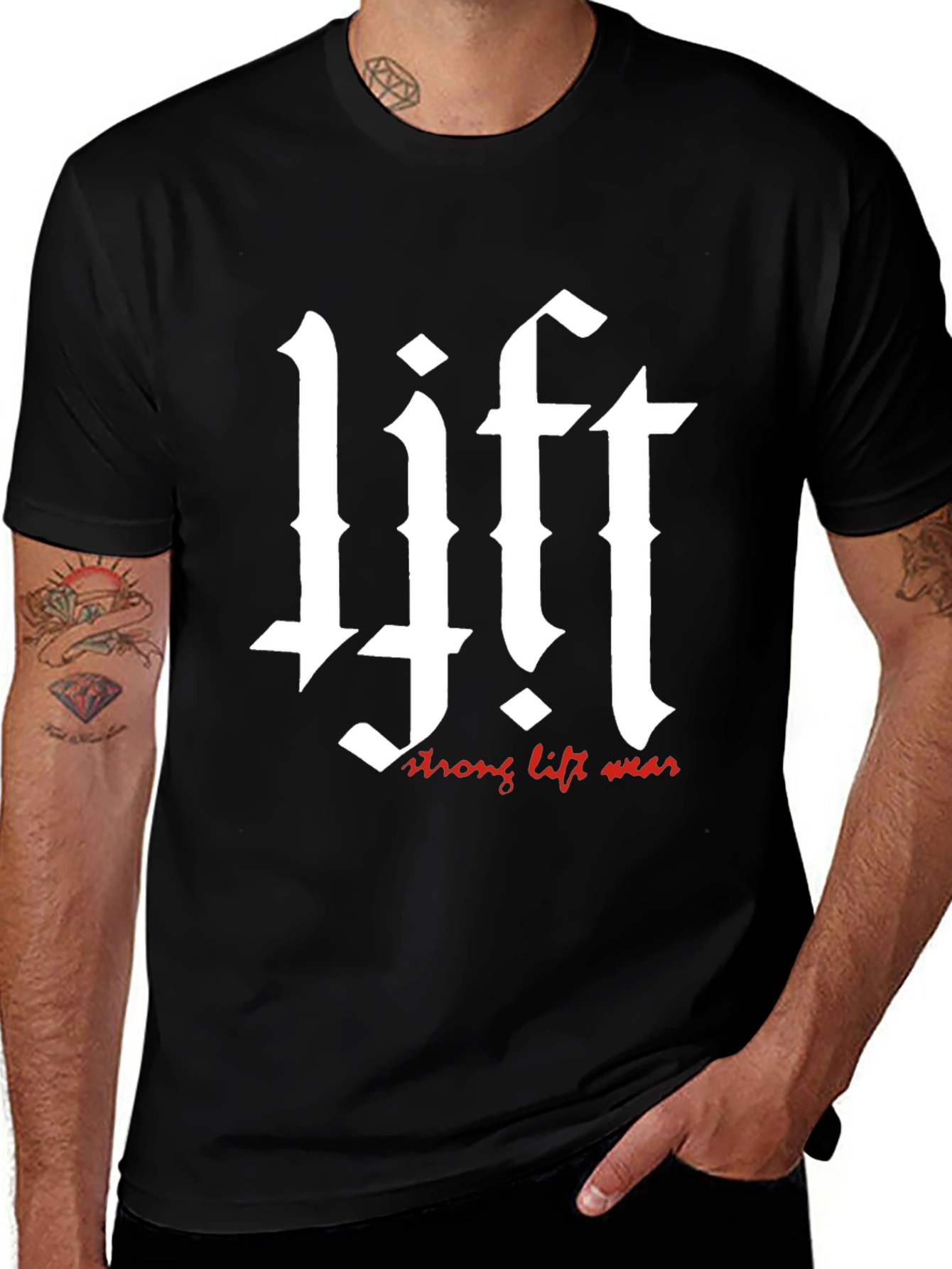 Variant 12 of Lift Strong Lift Wear Black T-Shirt