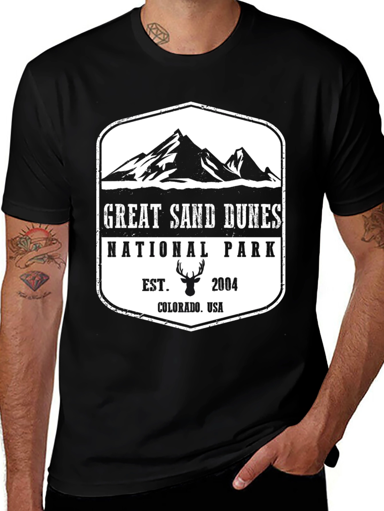 Variant 17 of Great Sand Dunes National Park Black T-Shirt