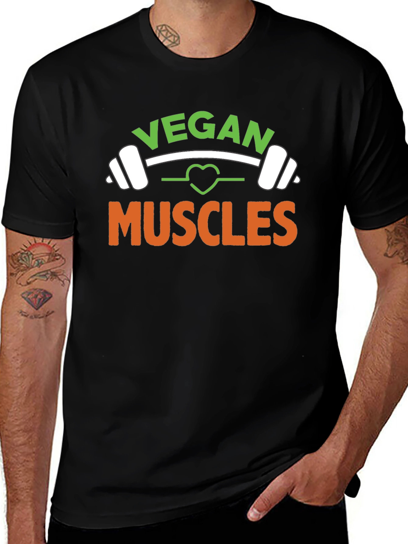 Vegan Muscles Black T-Shirt