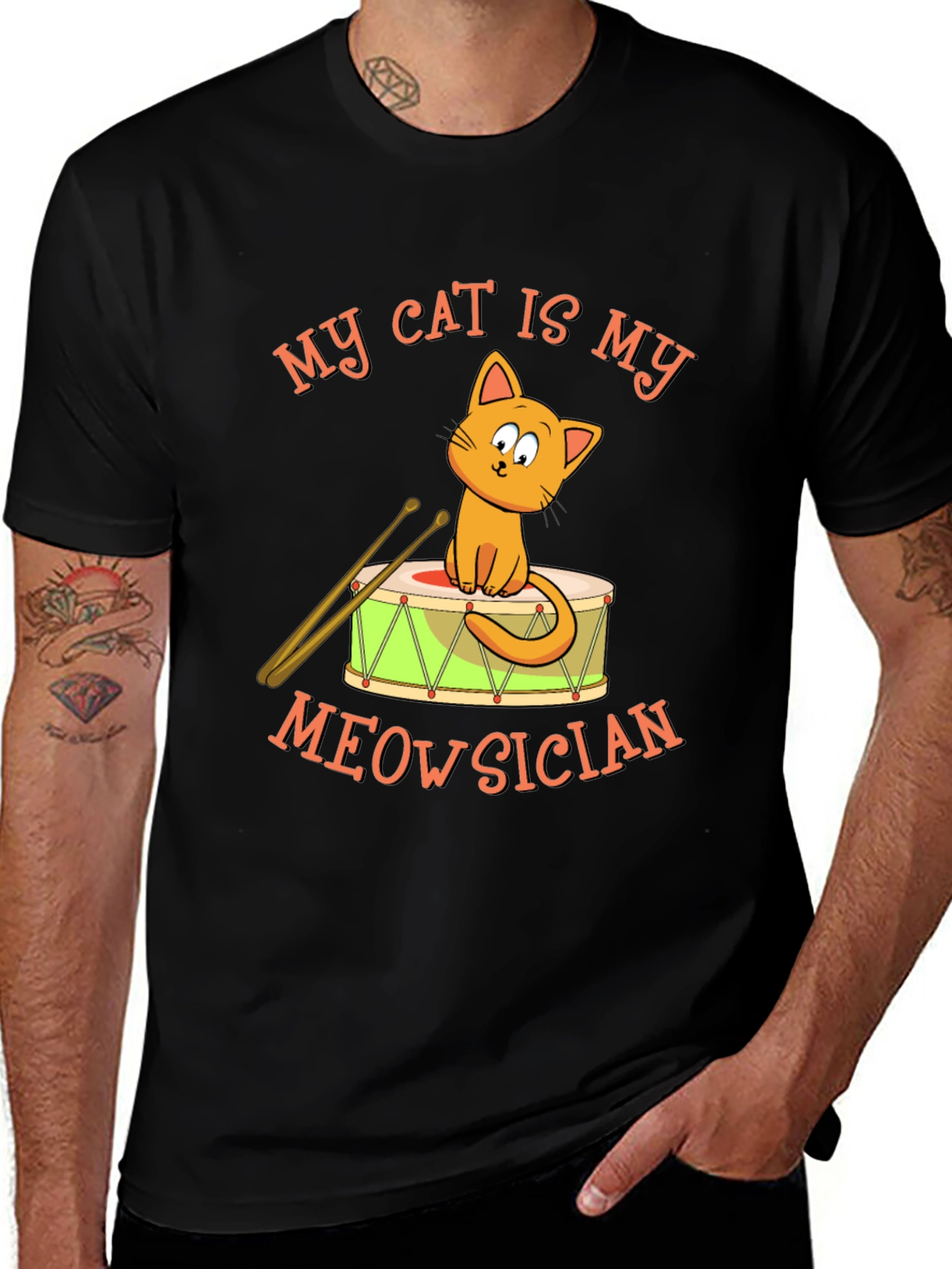 Variant 27 of My Cat is My Meowsician T-Shirt