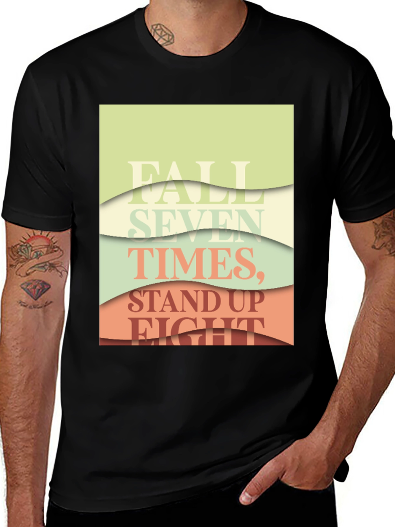 Variant 30 of Inspirational Layered Text T-Shirt