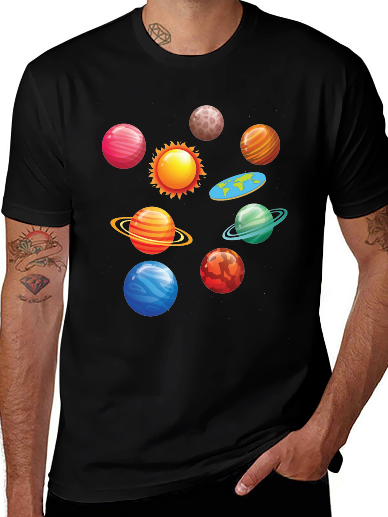 Variant 11 of Planets Graphic T-Shirt Universe Space