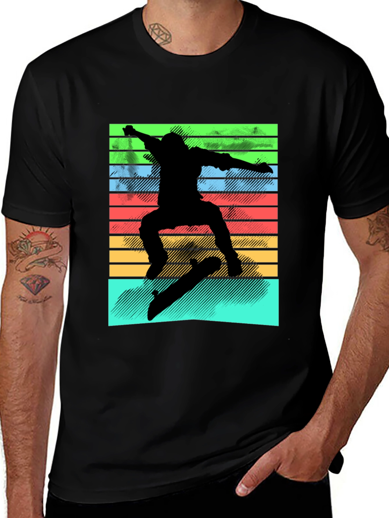 Skateboarder Graphic Tee - Cool Skate Design