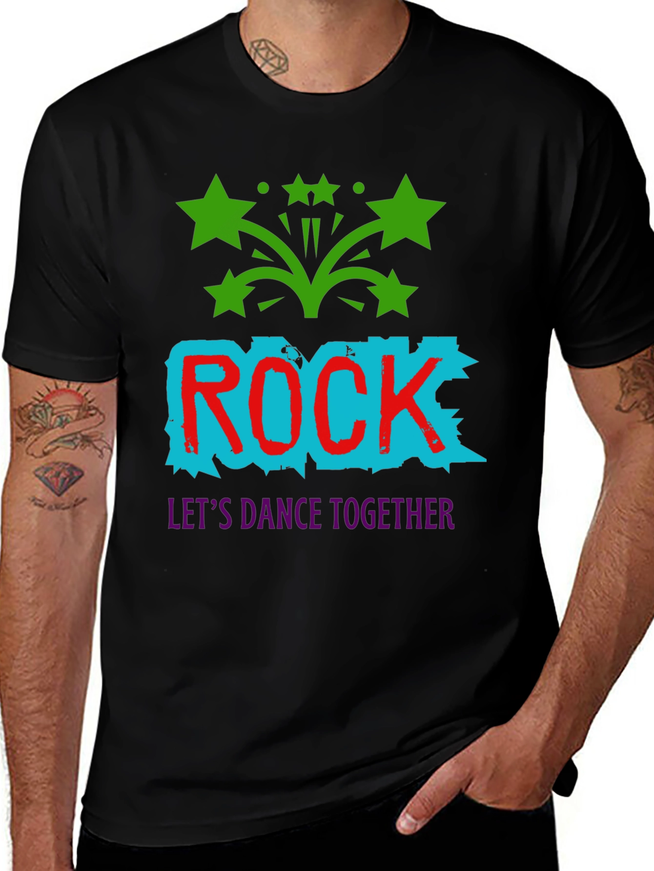 Variant 8 of Rock Music T-Shirt: Let's Dance Together!
