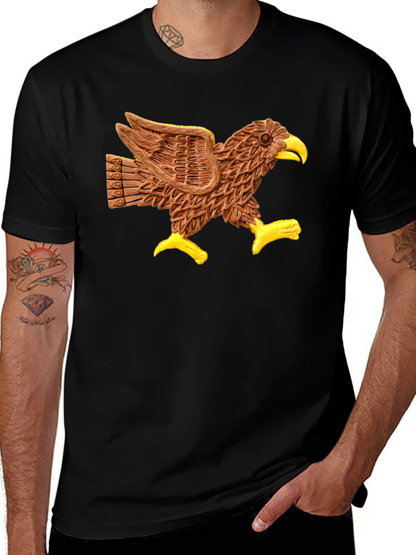 Variant 25 of Eagle Graphic T-Shirt - Black