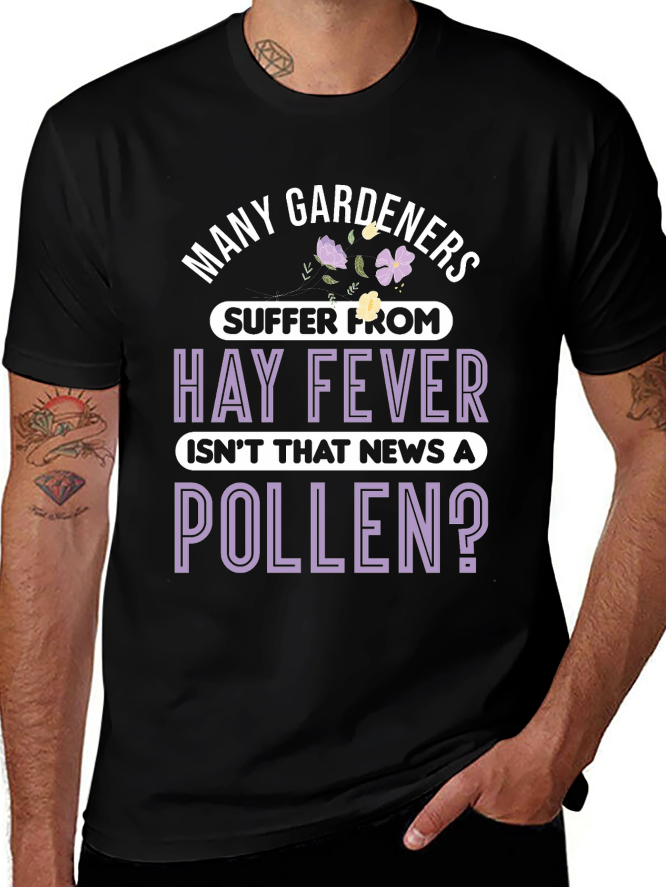 Variant 11 of Funny Gardener T-Shirt: Hay Fever Pollen Joke