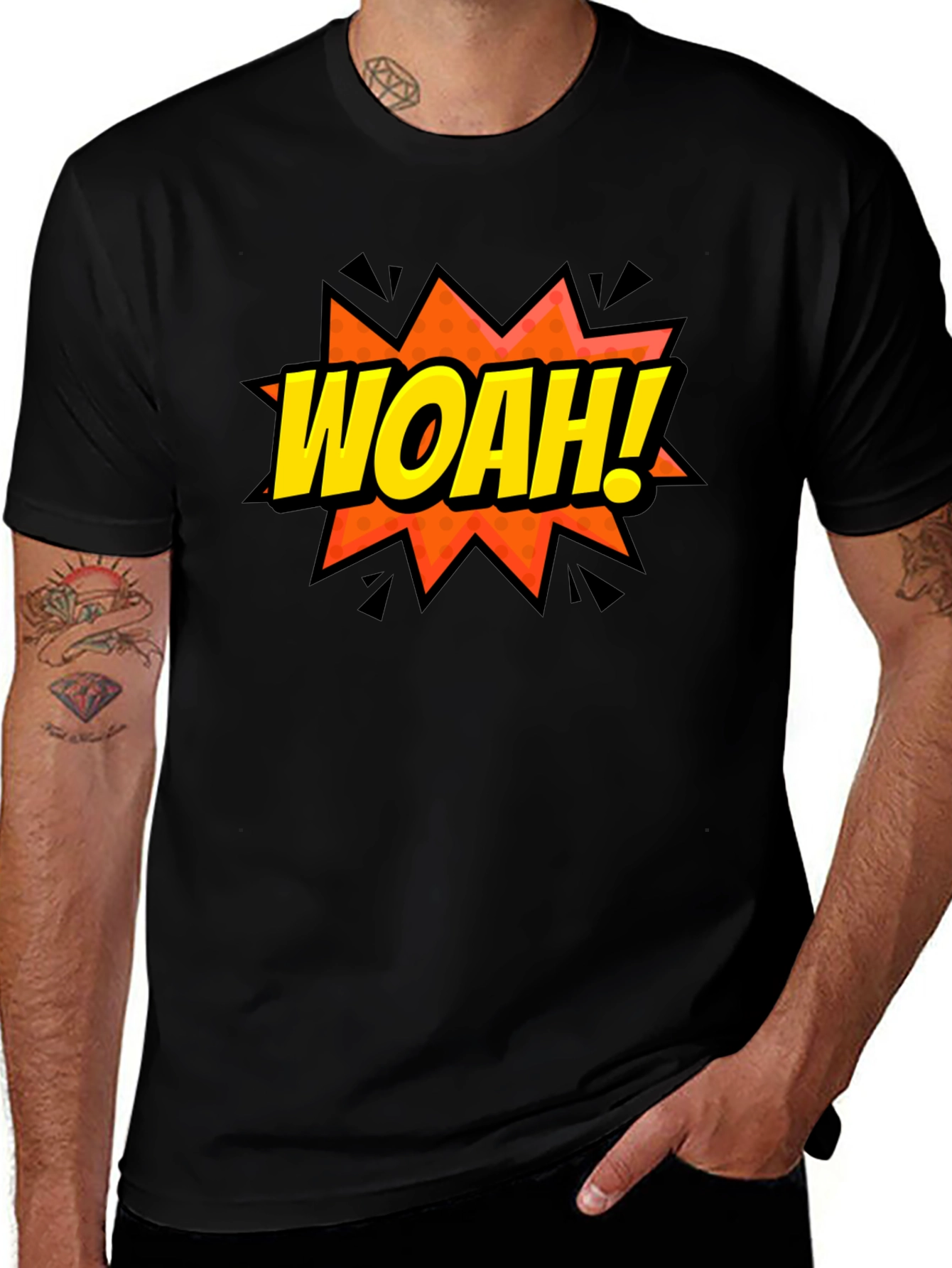Variant 29 of WOAH! Graphic Print Crew Neck T-Shirt