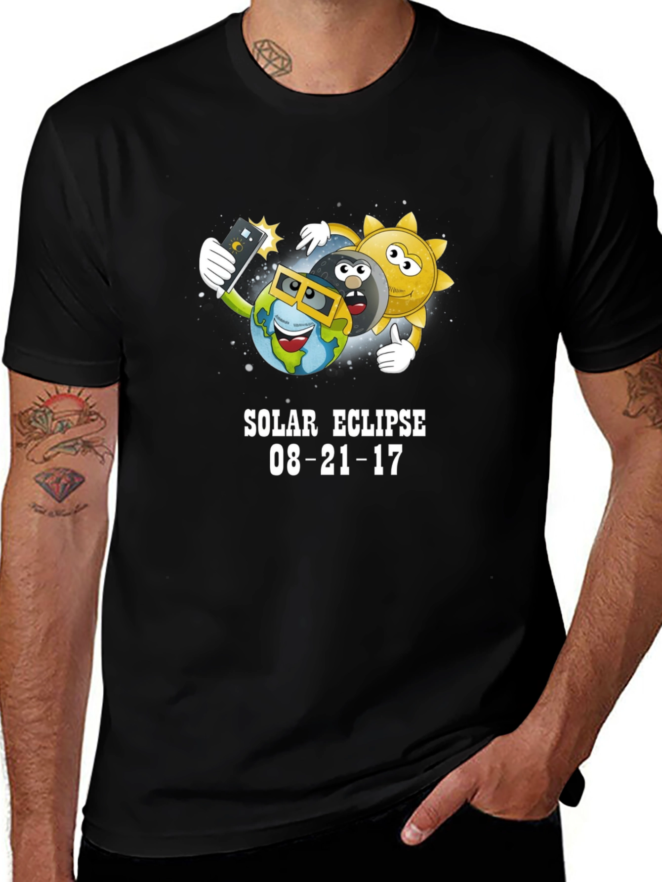 Variant 22 of Solar Eclipse 08-21-17 Cartoon T-Shirt