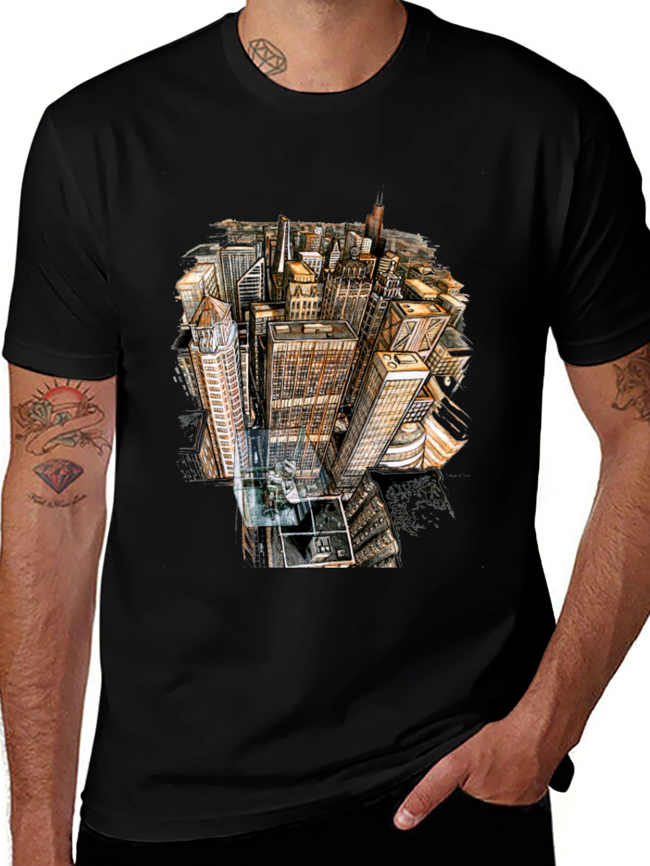 Variant 20 of Urban Architect T-Shirt - Cityscape Graphic Tee