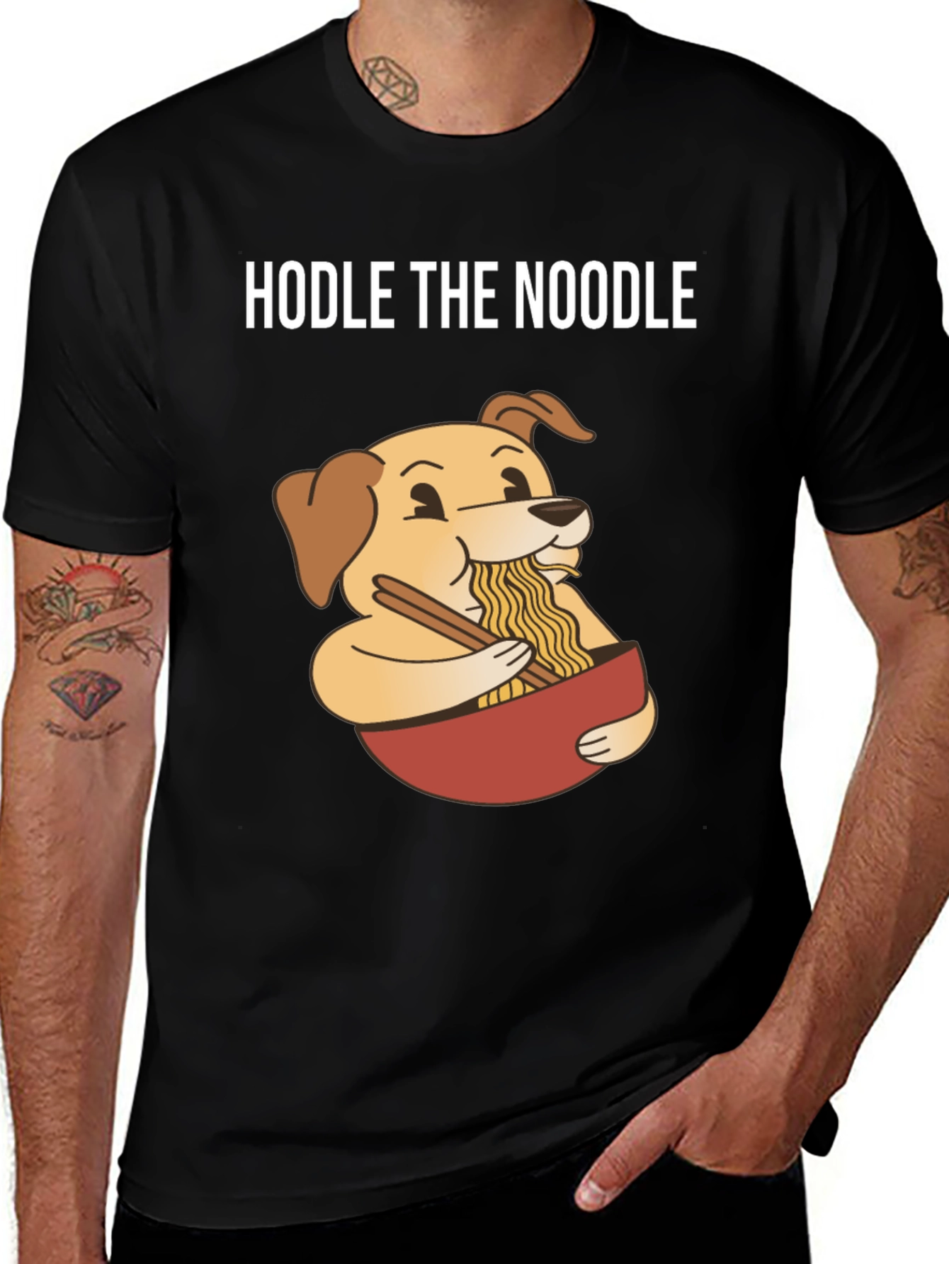 Variant 21 of HODL the Noodle Dog Ramen T-Shirt