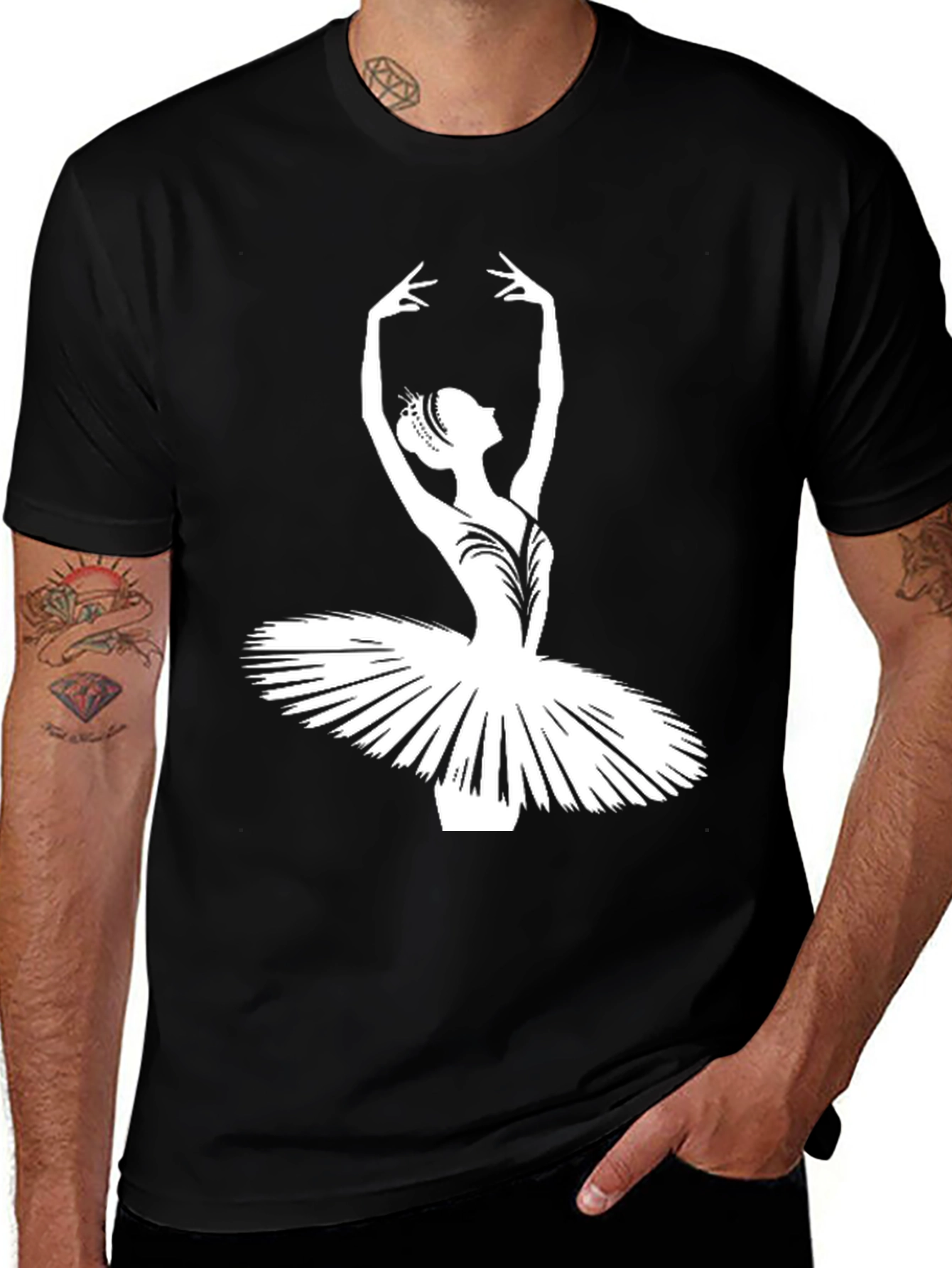 Variant 17 of Ballerina Silhouette Black T-Shirt