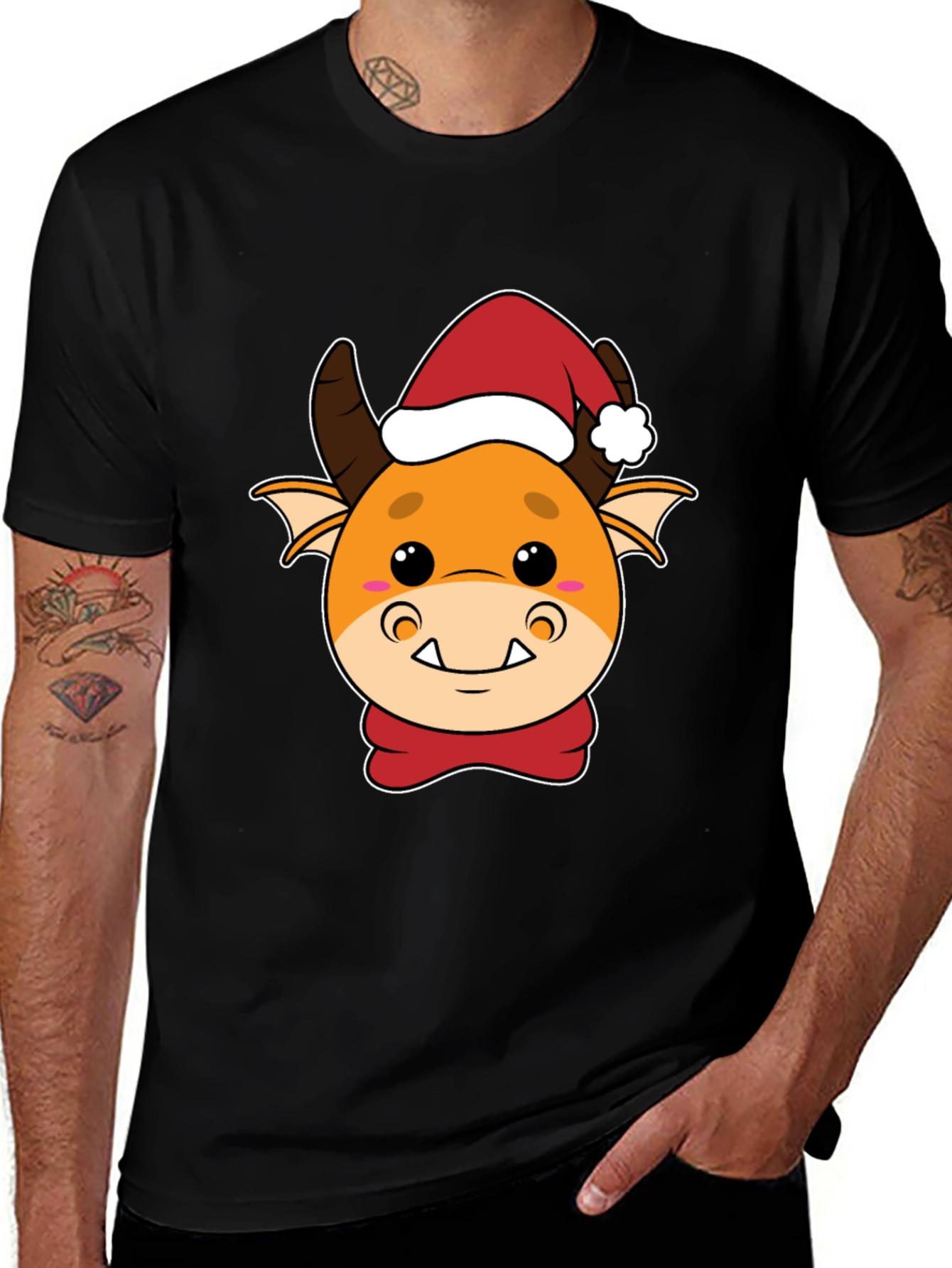 Festive Bull T-Shirt - Holiday Apparel