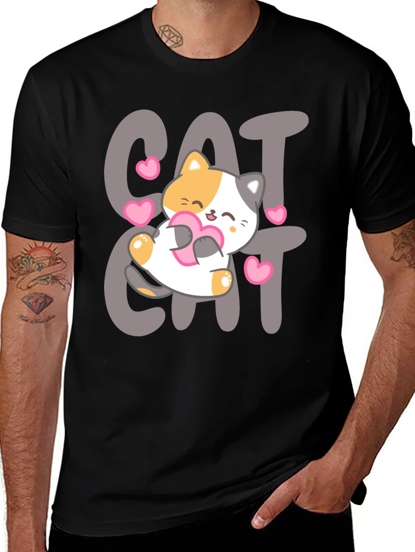Variant 9 of Cute Cat Valentine's Day T-Shirt