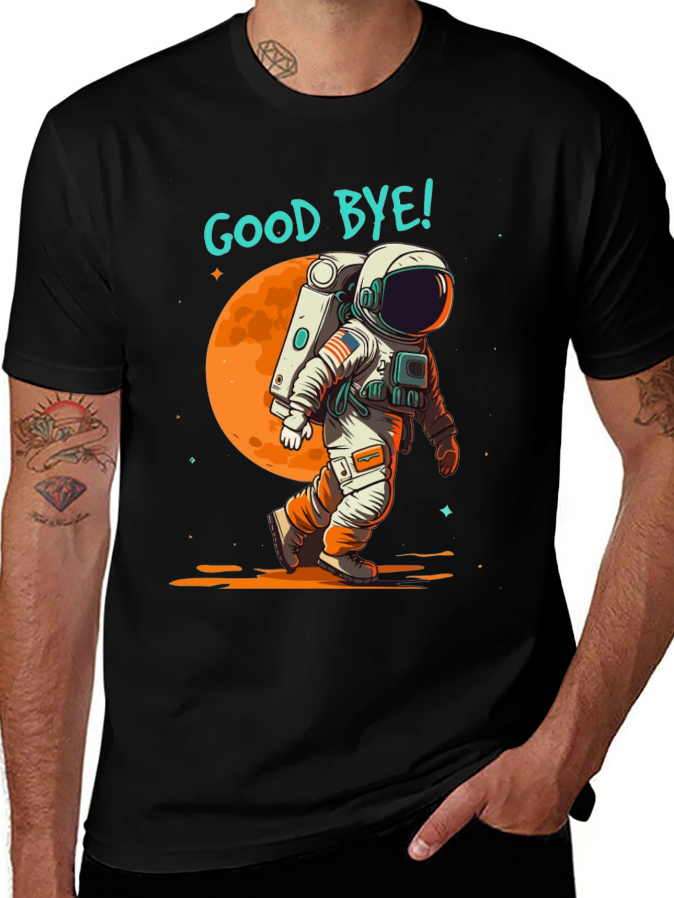 Variant 21 of Astronaut "Good Bye!" Graphic T-Shirt