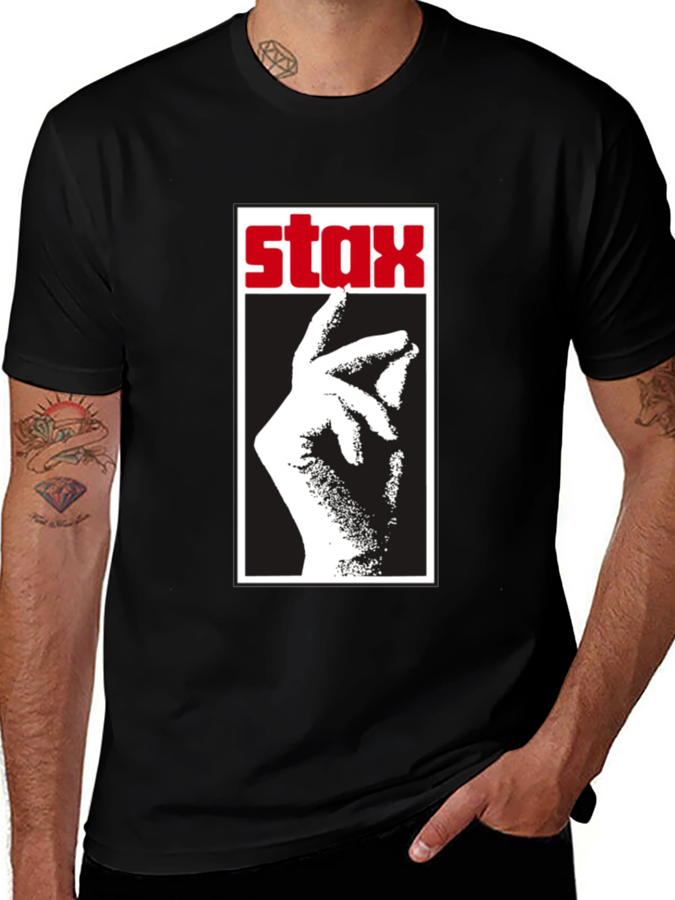 Variant 9 of Stax Records Graphic T-Shirt - Black Cotton Tee