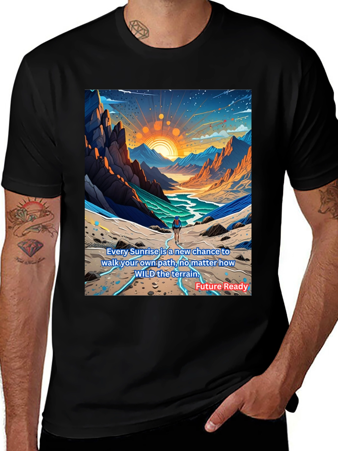 Variant 16 of Sunrise Adventure T-Shirt - Explore Your Path