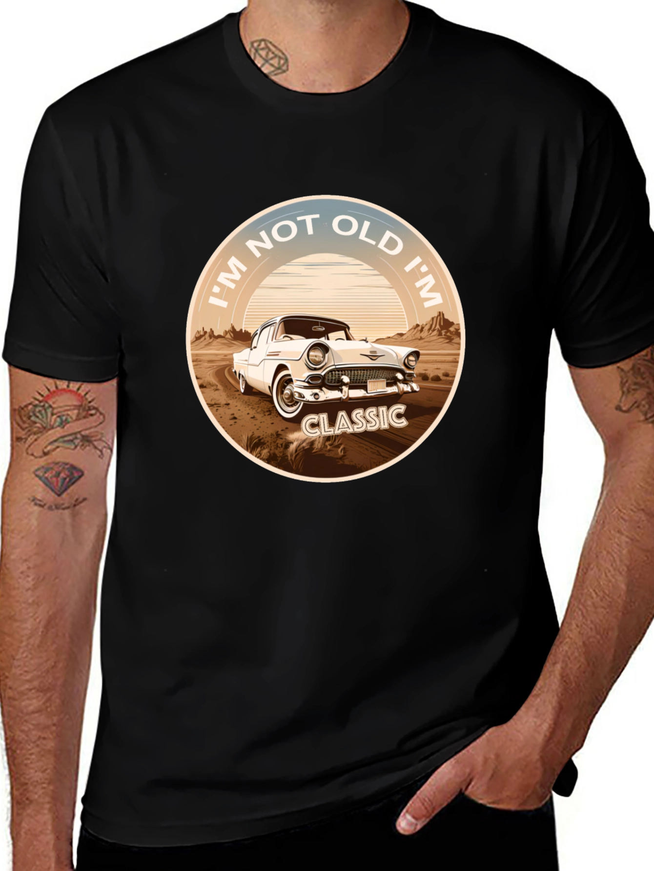 Variant 18 of Classic Car Graphic T-Shirt - I'm Not Old, I'm Classic