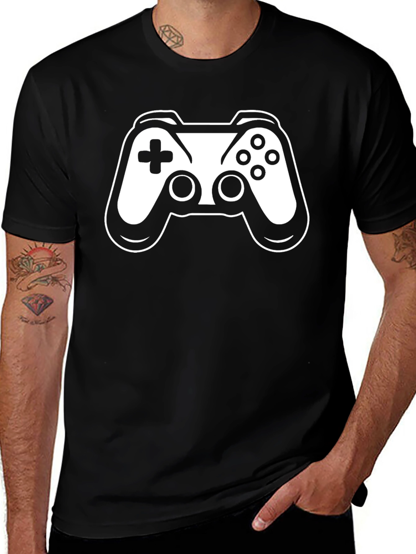 Variant 7 of Gamer T-Shirt - Black Controller Design