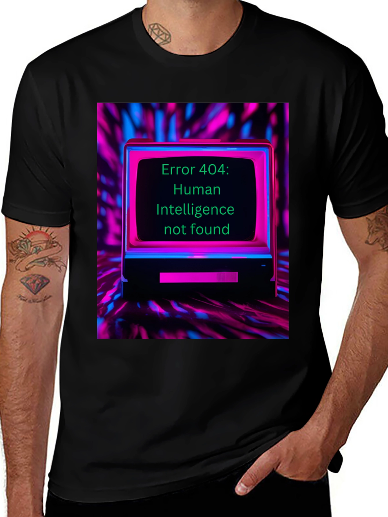 Variant 5 of Error 404 Human Intelligence T-Shirt