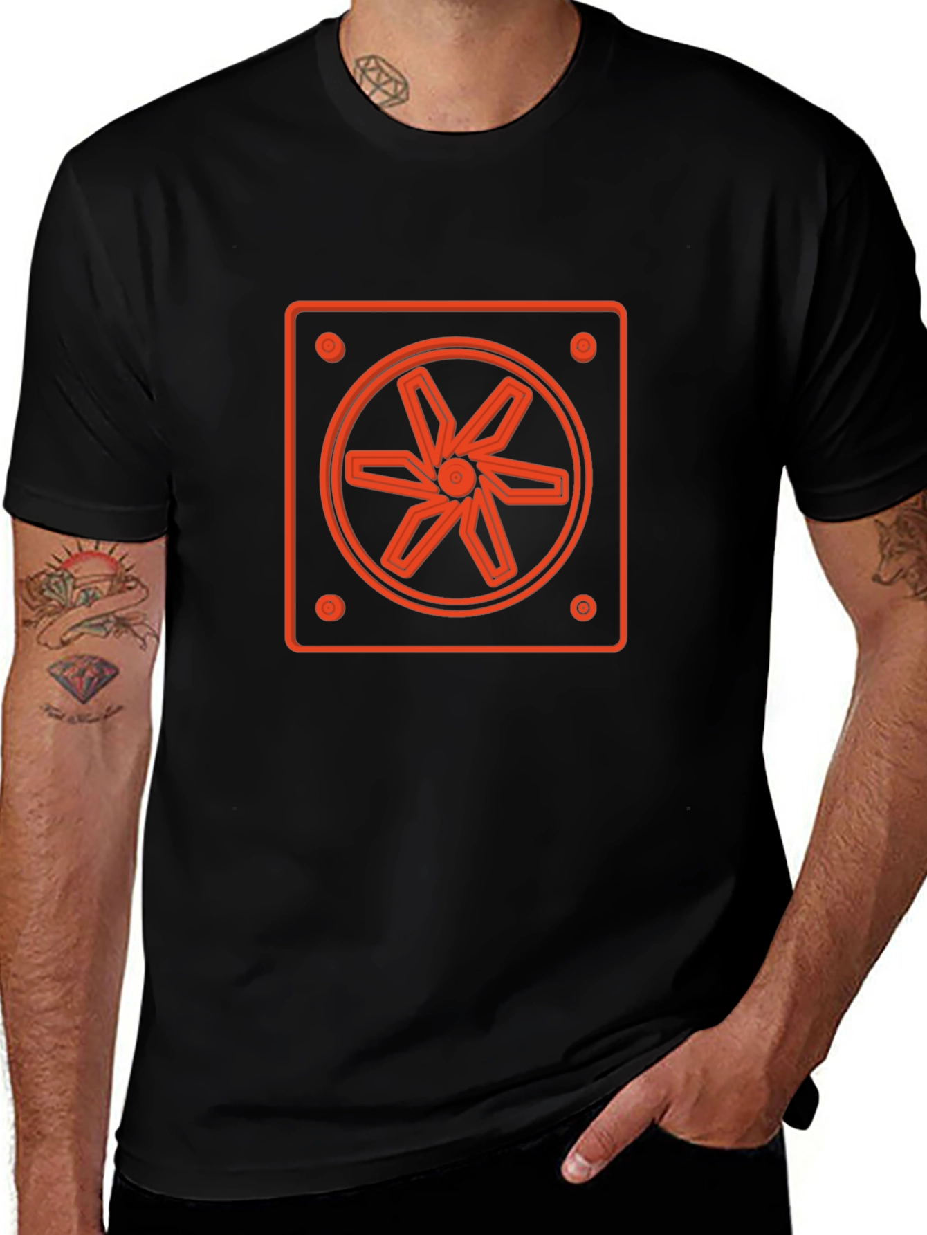 Variant 14 of Fan Graphic Black T-Shirt