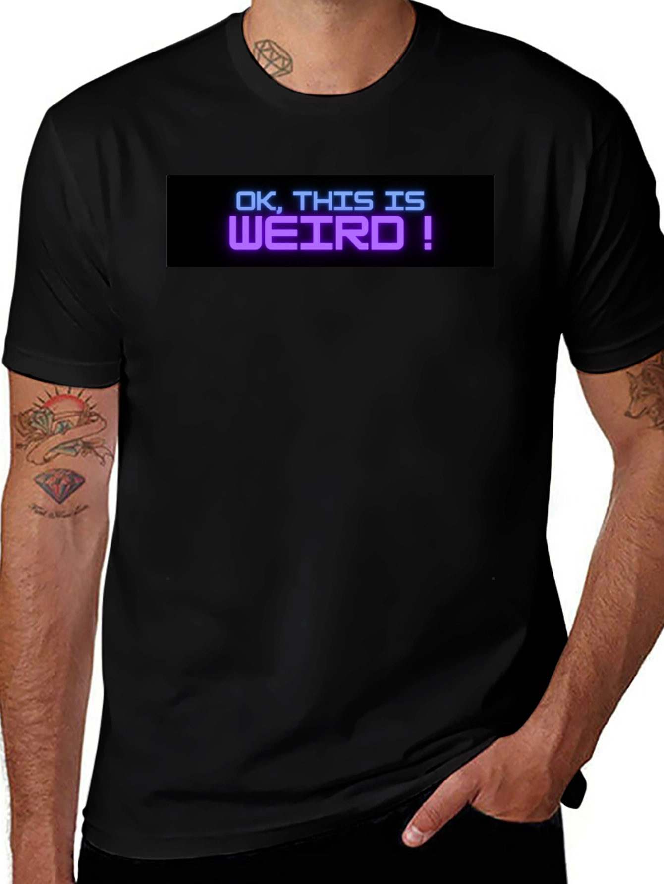 Black OK, This Is Weird! Graphic Tee - Black main image