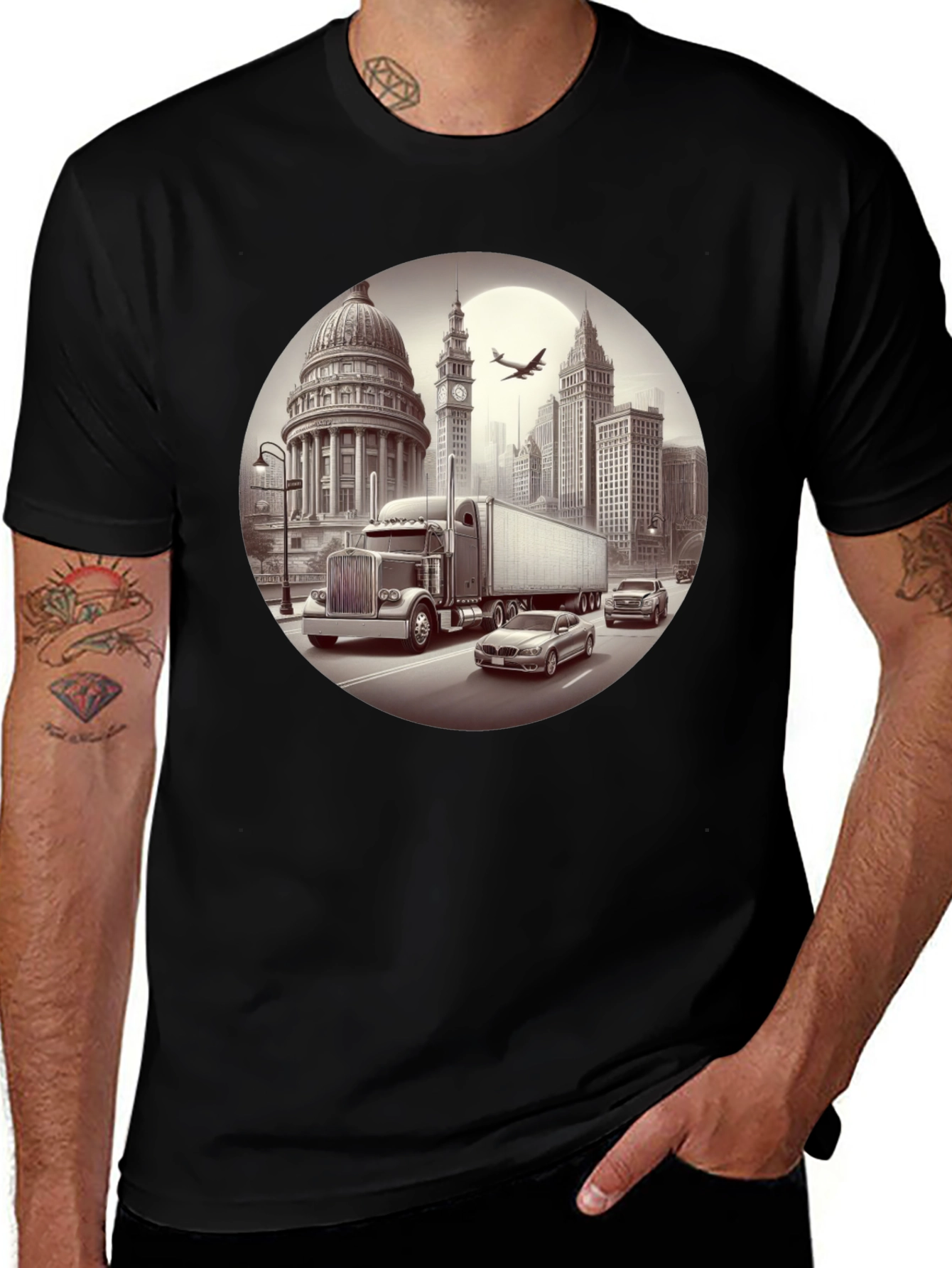Cityscape Trucker Tee