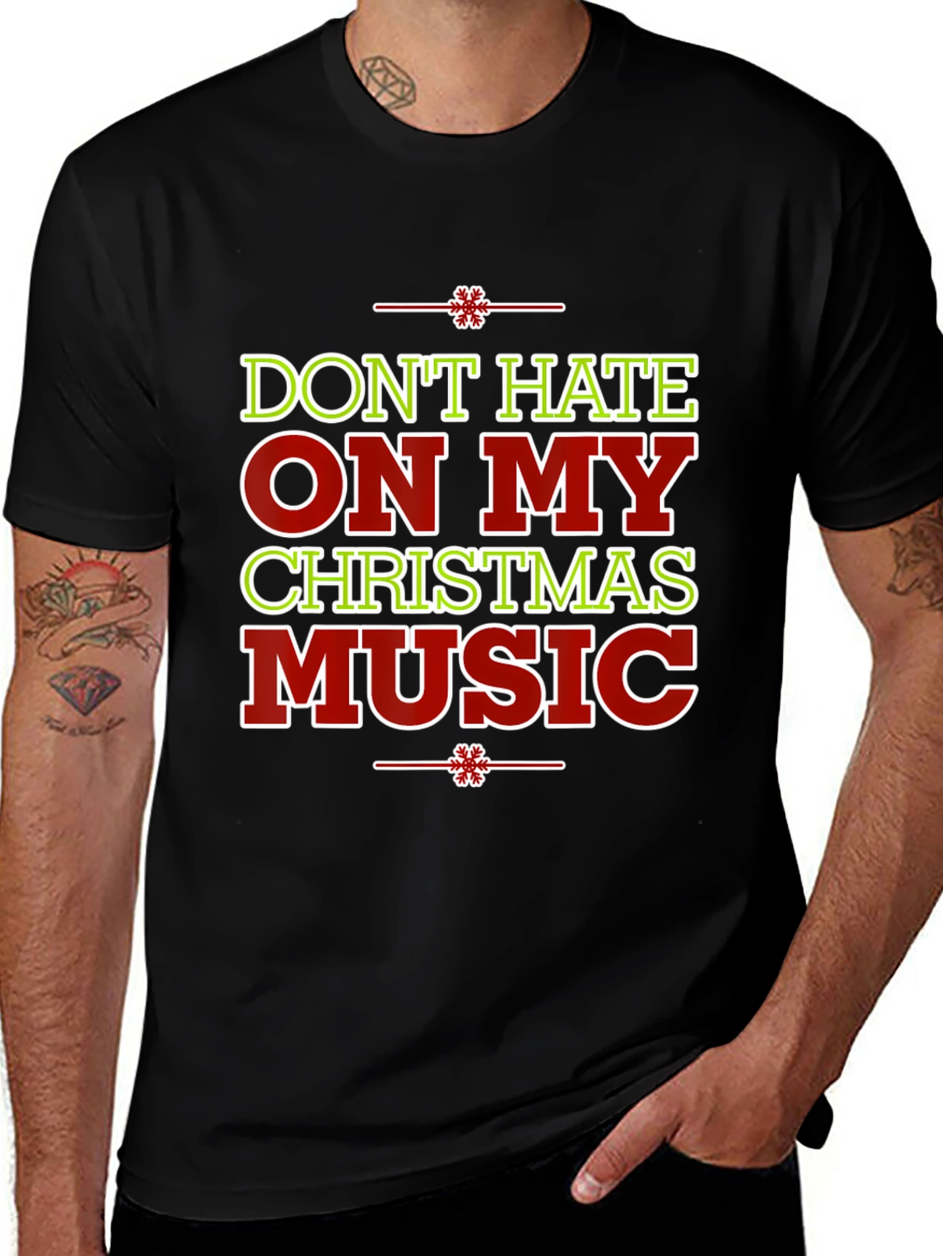 Don't Hate On My Christmas Music Holiday T-Shirt