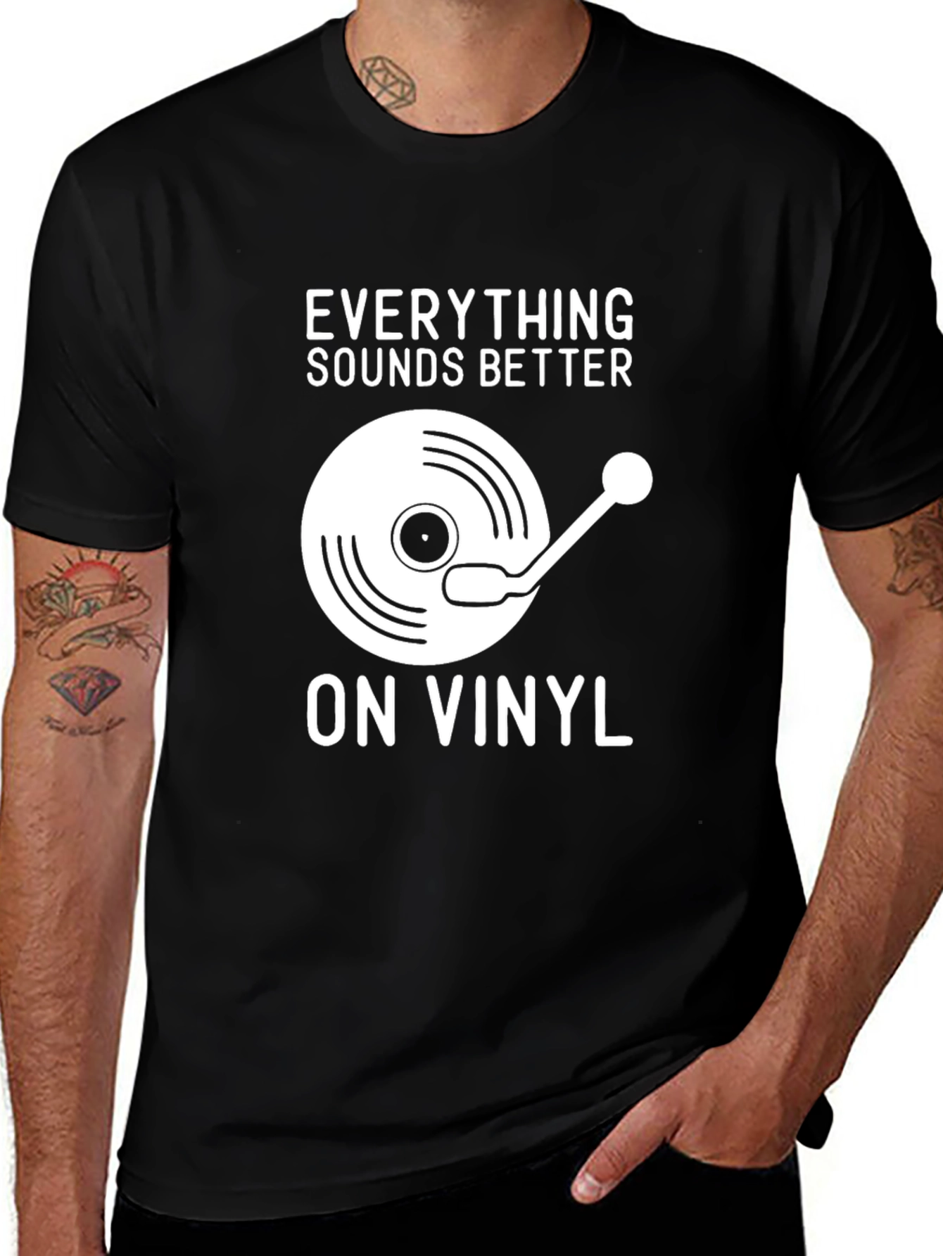 Variant 6 of Everything Sounds Better On Vinyl Black T-Shirt