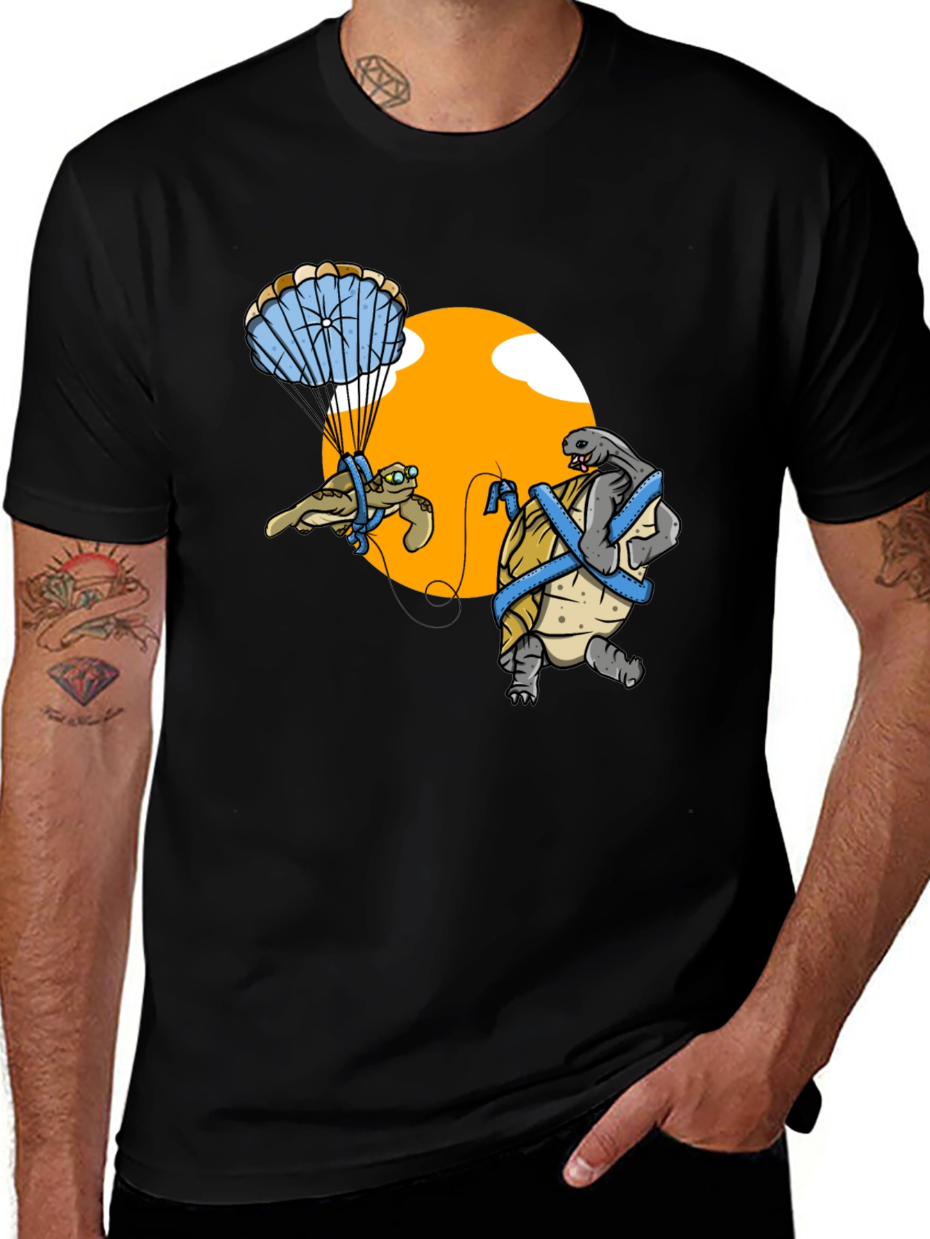 Variant 14 of Turtle Parachute Fun Graphic T-Shirt