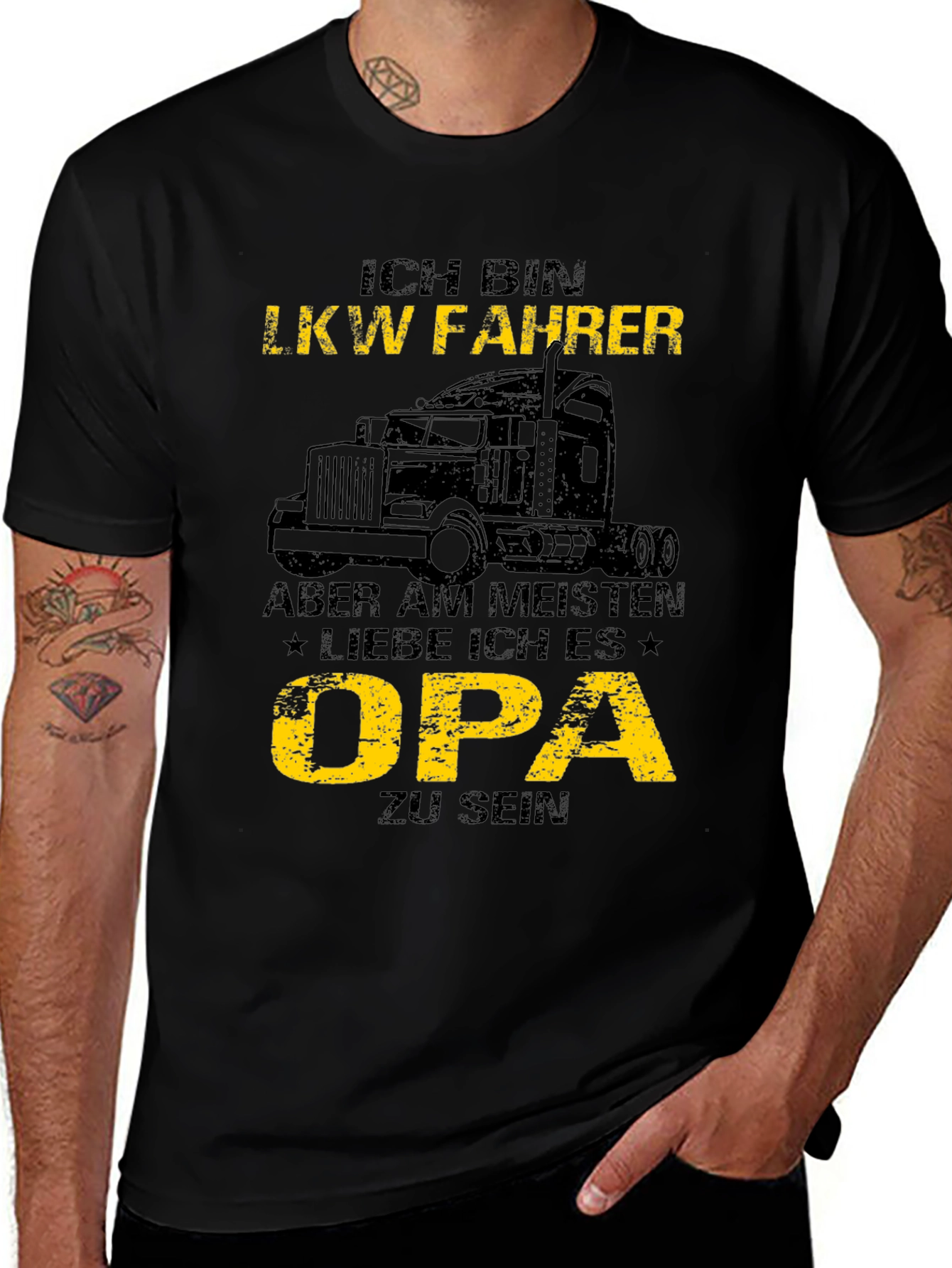 Ich Bin LKW Fahrer Opa T-Shirt