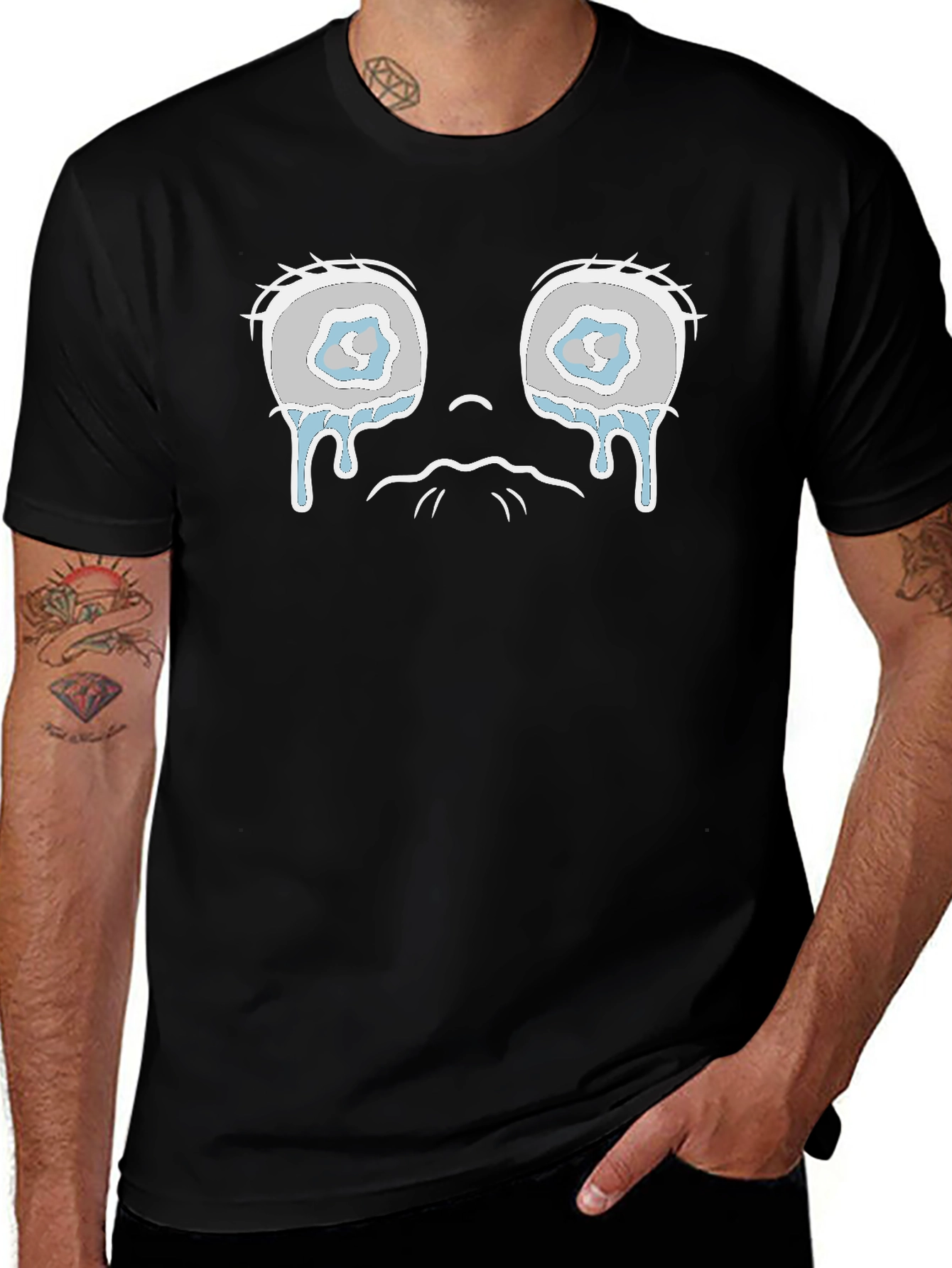 Variant 21 of Sad Graphic Tee - Black T-Shirt