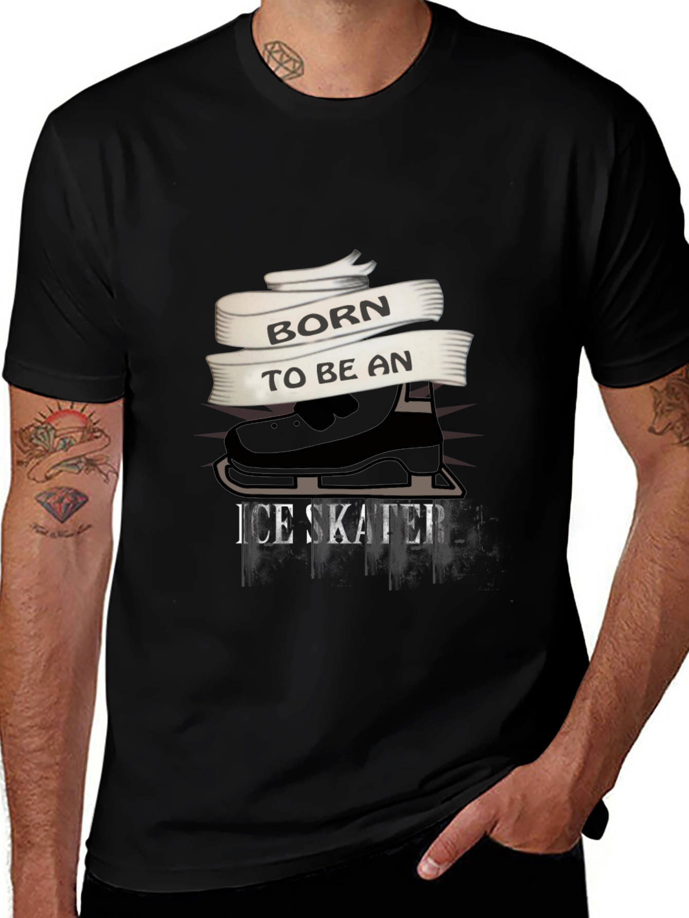 Variant 19 of Born To Be An Ice Skater Graphic Tee